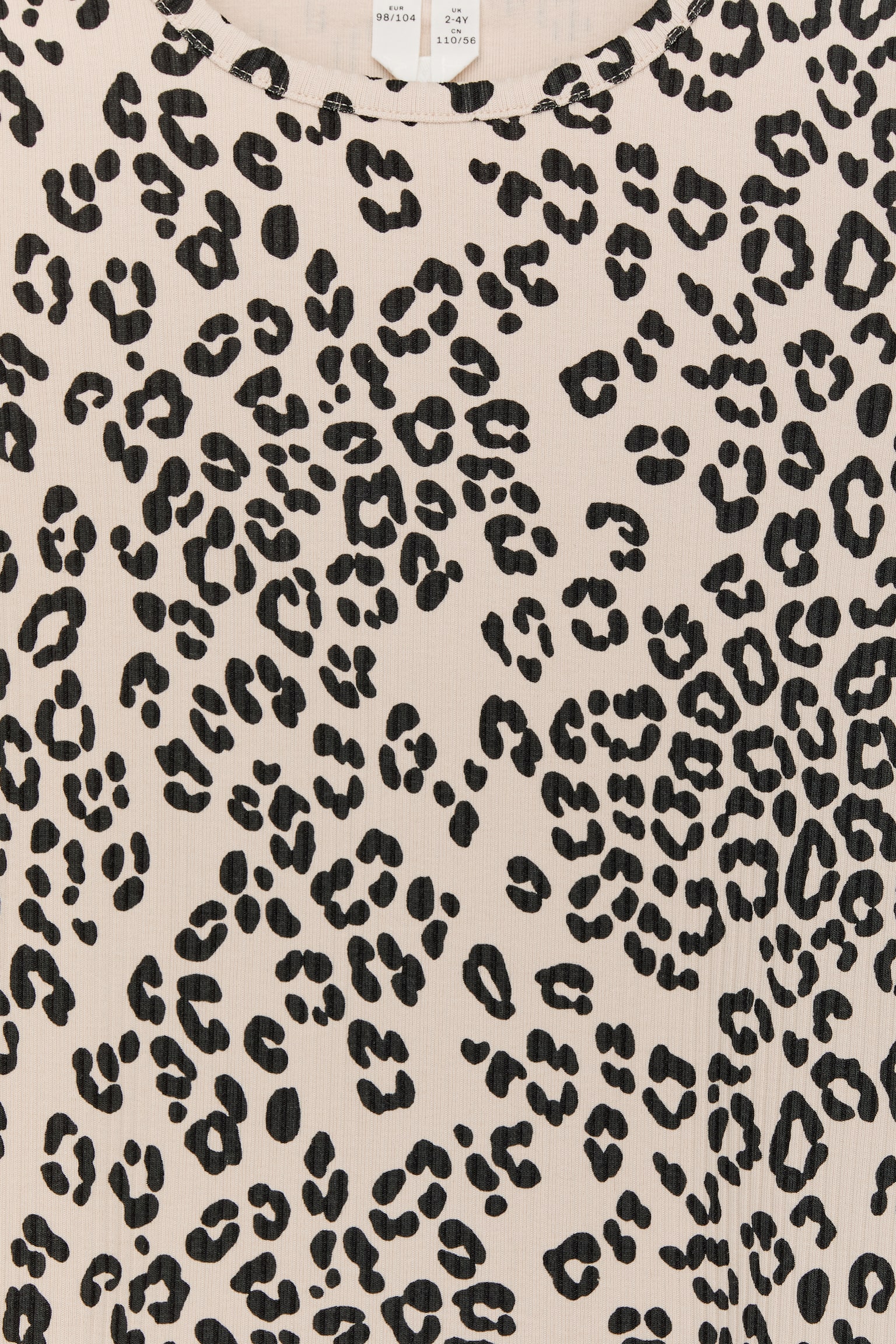 Ribbad topp - Beige/svart - 2