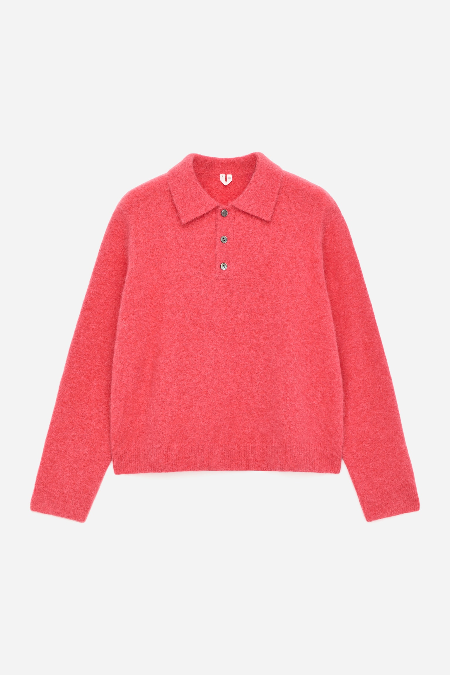 Poloshirt aus Alpakawolle und Wolle - Rosa - 2