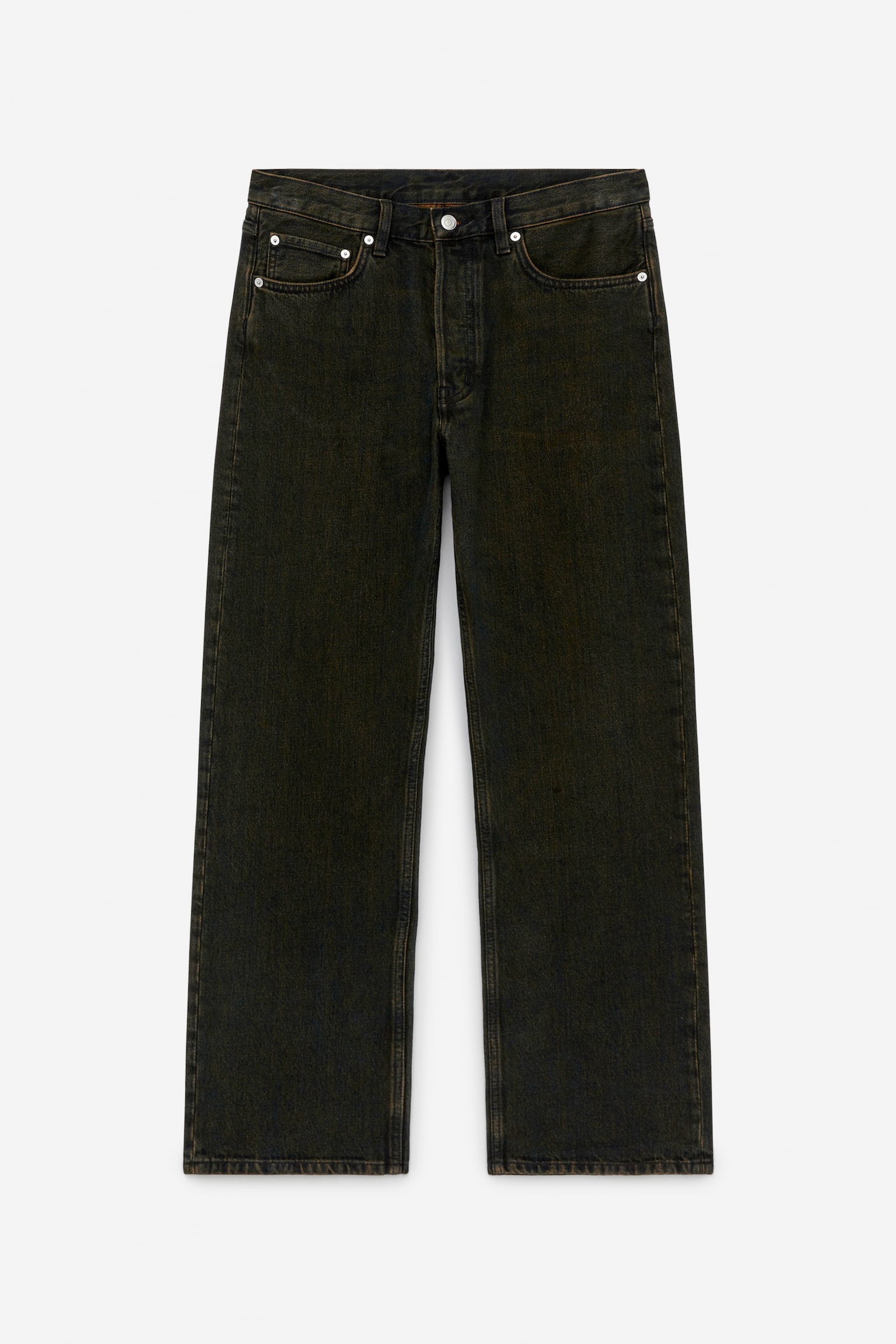 SHORE Low Relaxed Jeans - Dark Brown/Ecru/Mid Blue/Dark Grey - 2