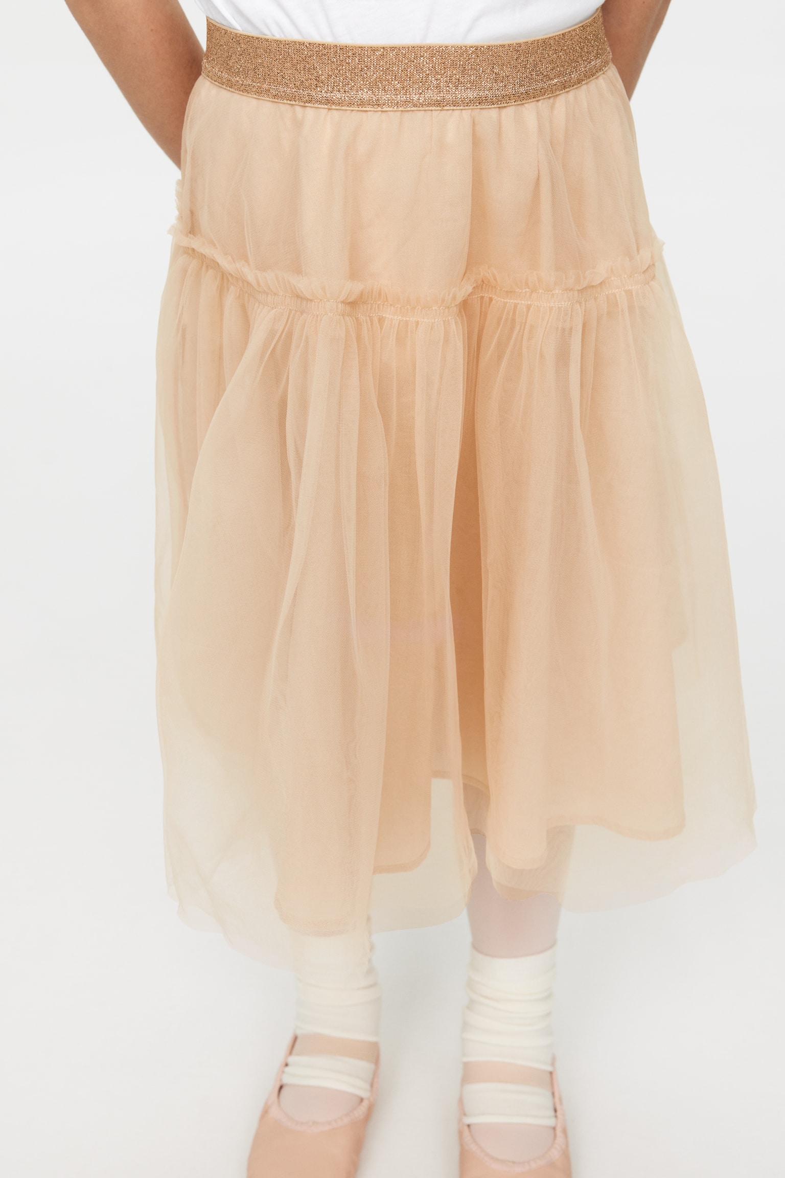 Tulle Skirt - Beige/Pink - 3