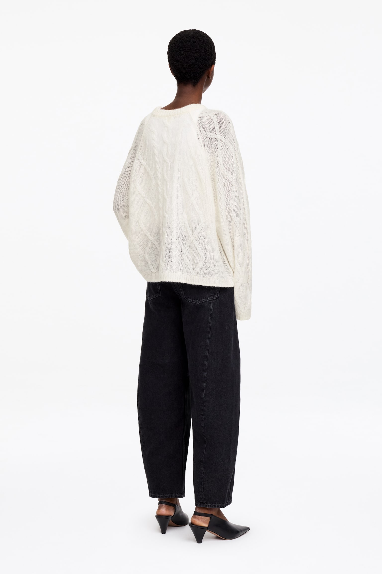 Pullover aus Wolle und Mohair - Weiß - 6