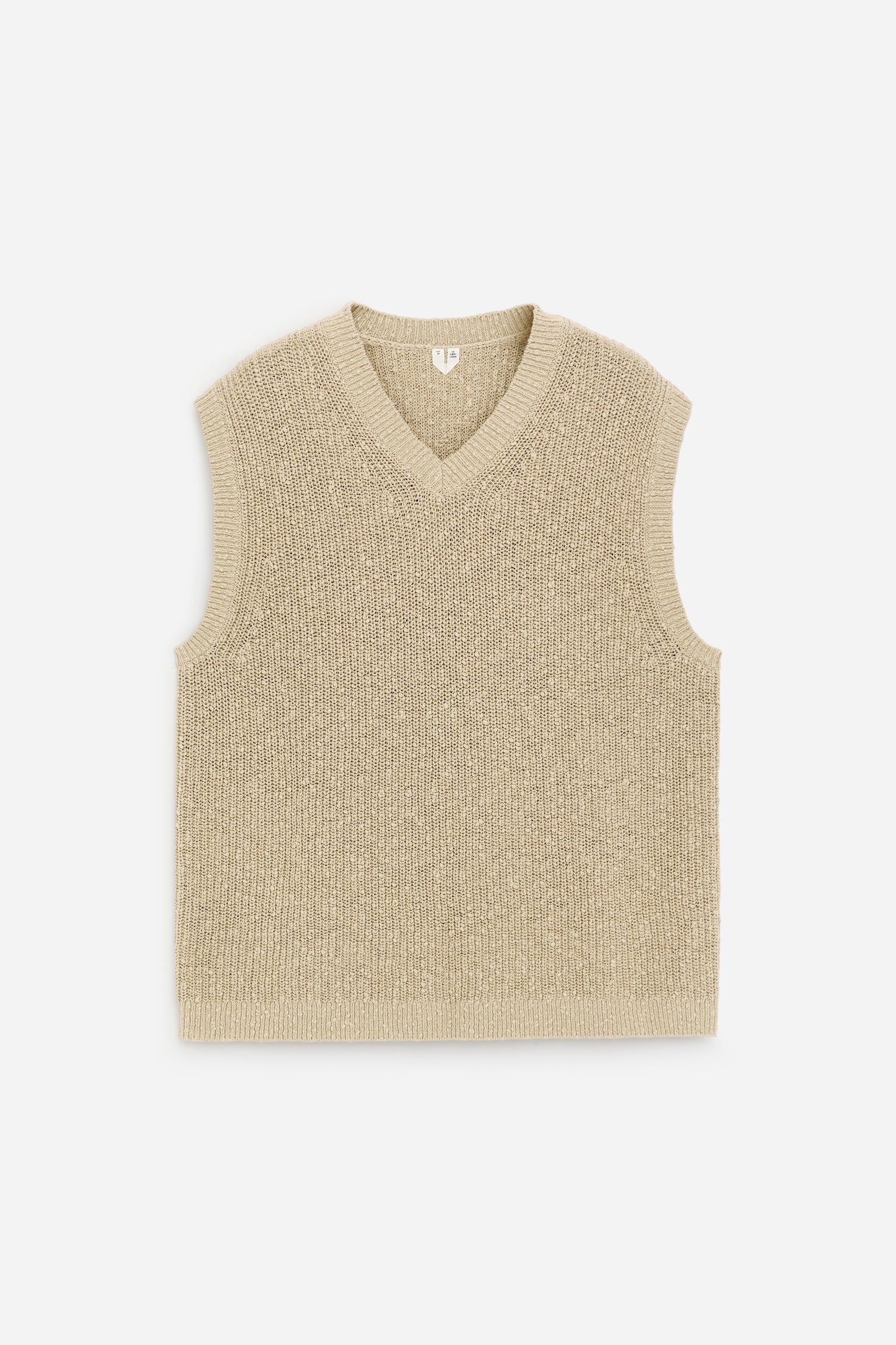 Vest i bomuld og hør - Beige - 2