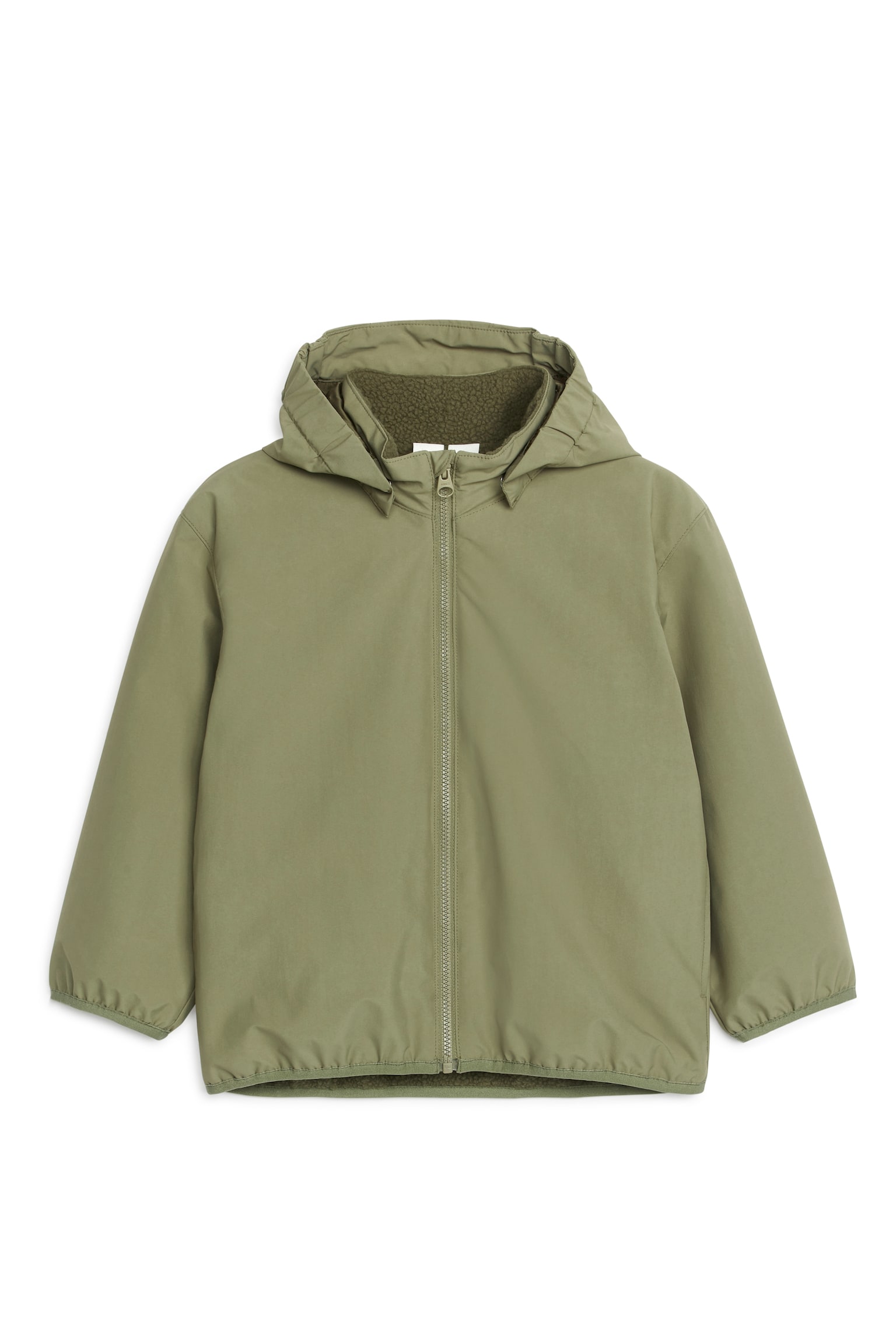 Fleece-Lined Jacket - Khaki Green - 1