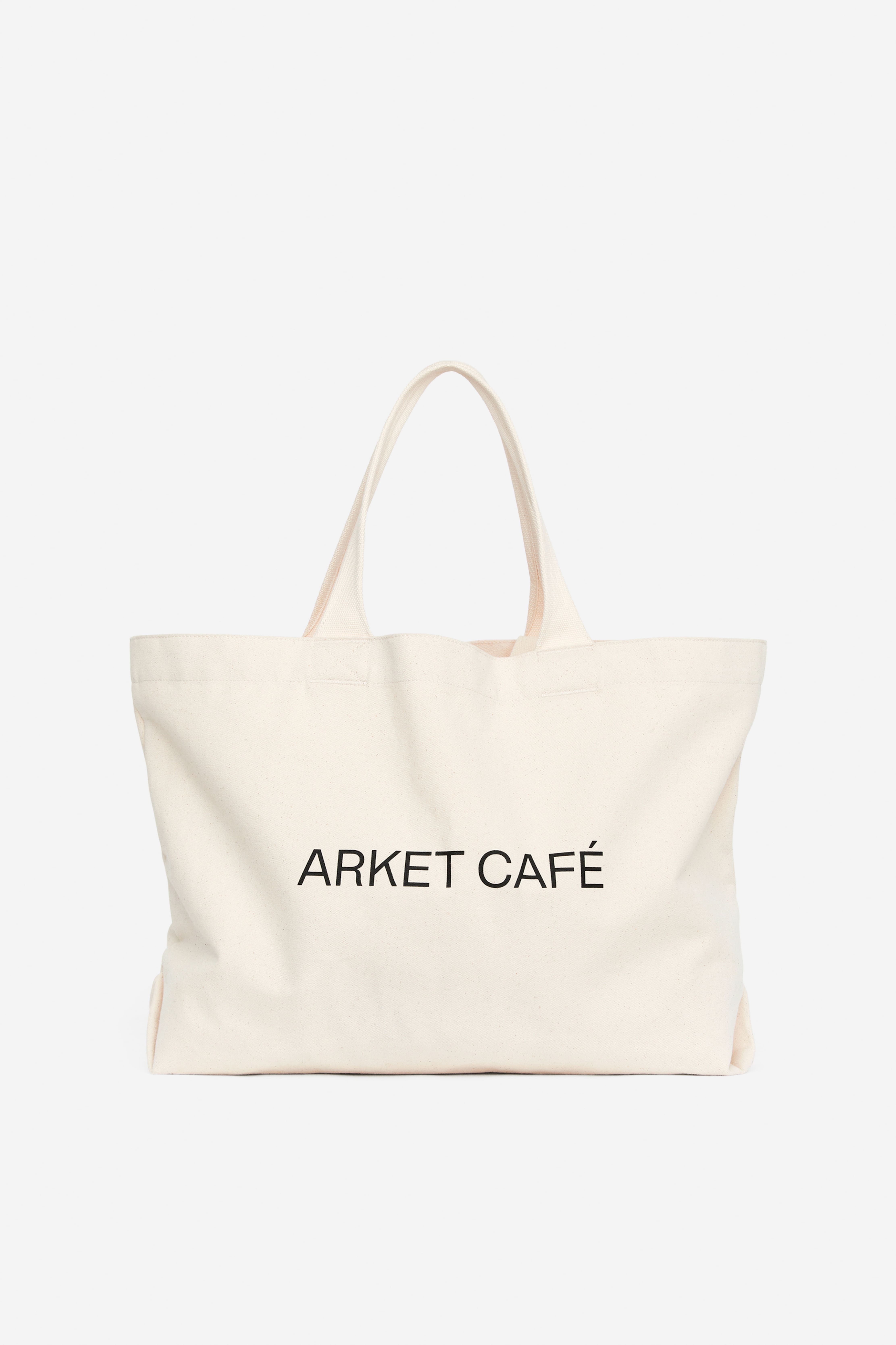 ARKET CAFÉ Canvas Tote - Off White/Black - Men | H\u0026M GB