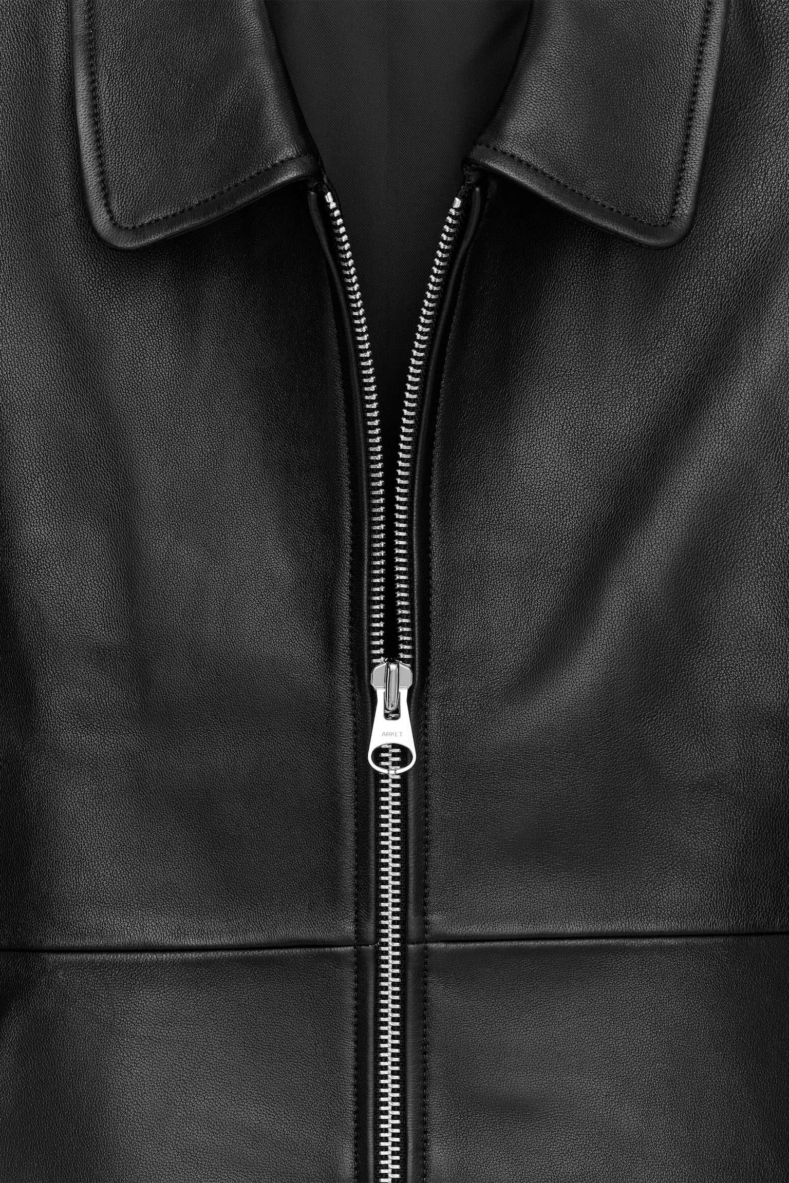 Giacca in pelle - Nero - 8