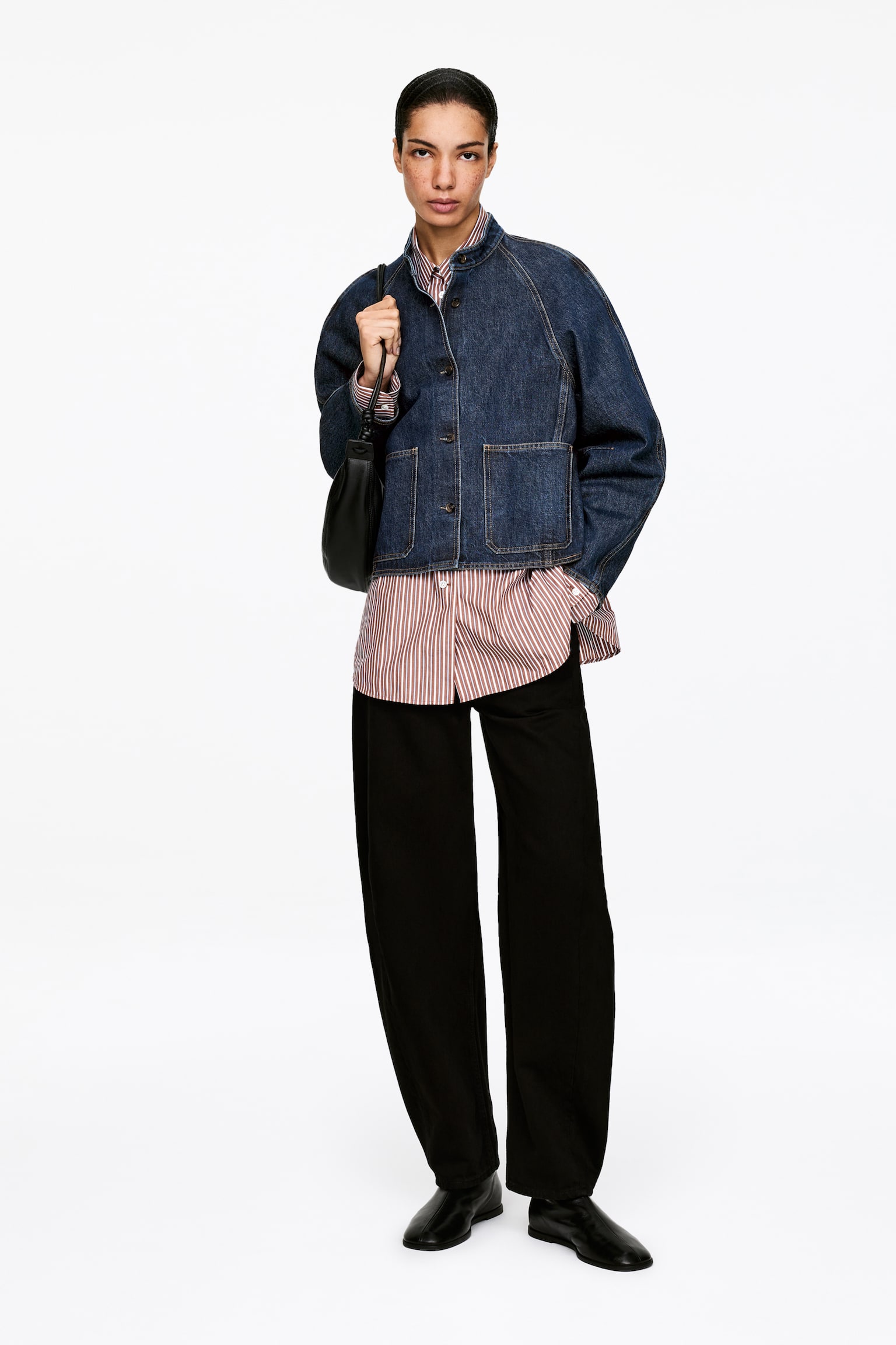 Overshirt i denim - Mörkblå - 1