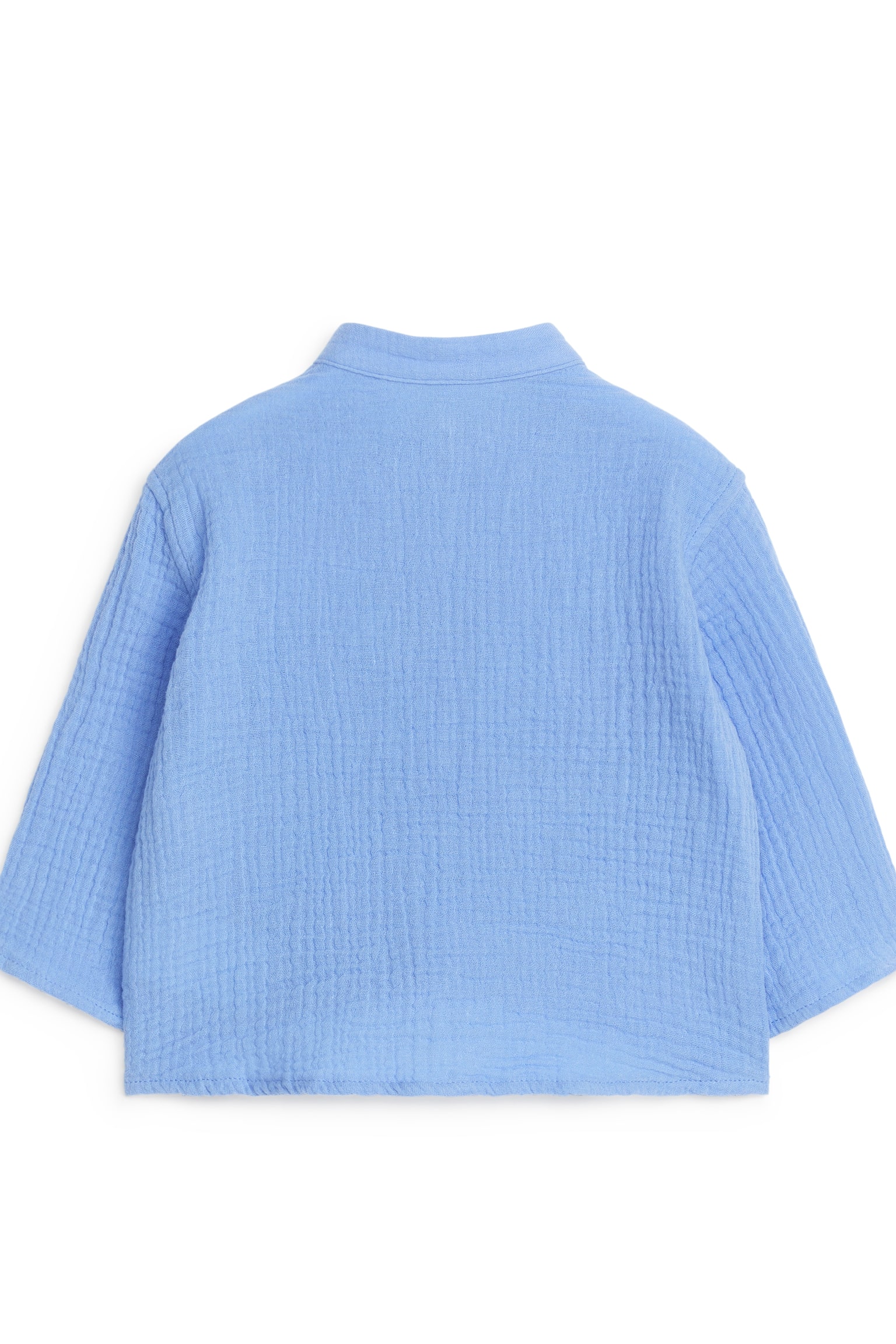 Cotton Muslin Shirt - Light Blue - 2