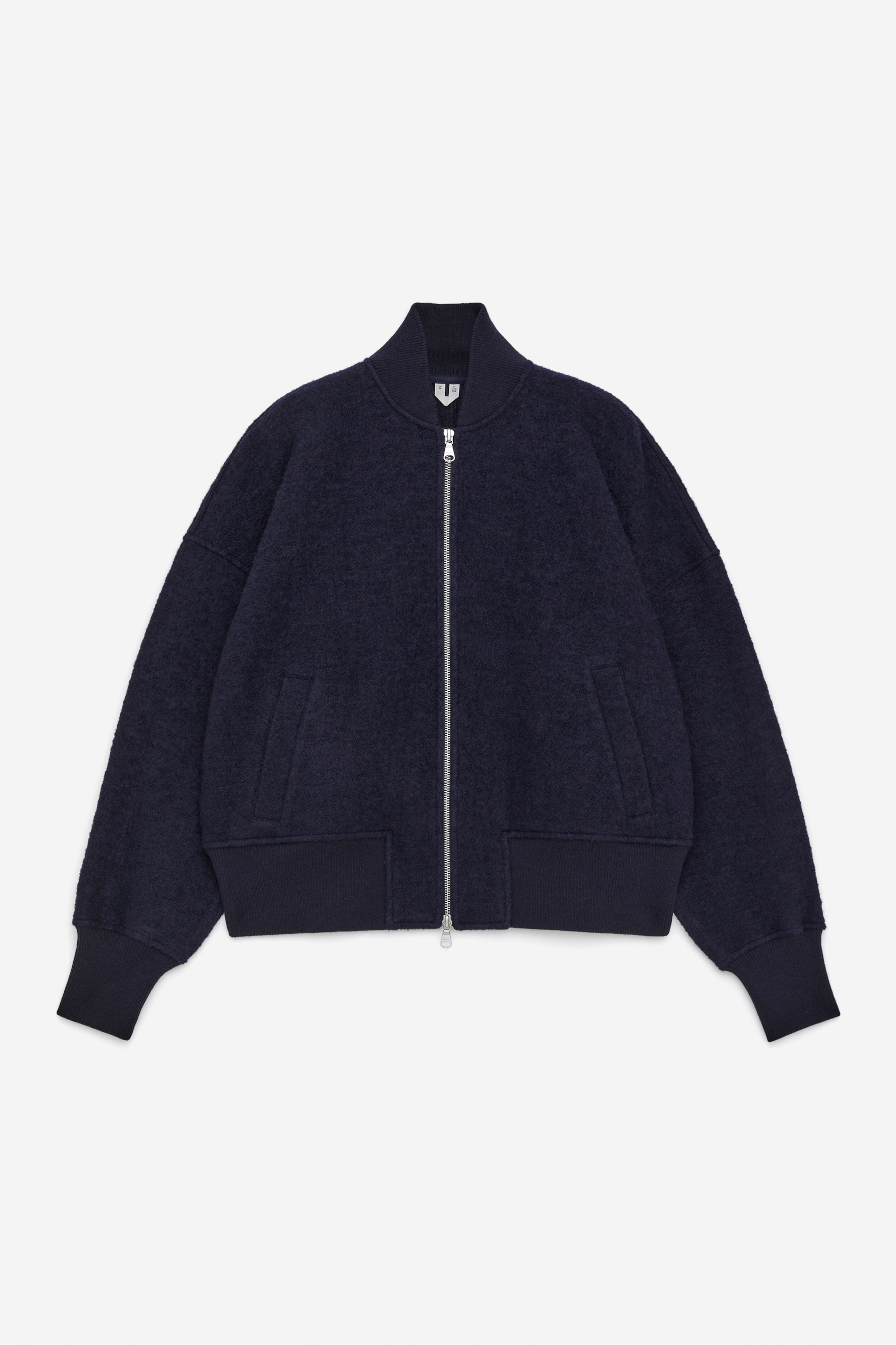 Giacca in lana cotta - Blu scuro