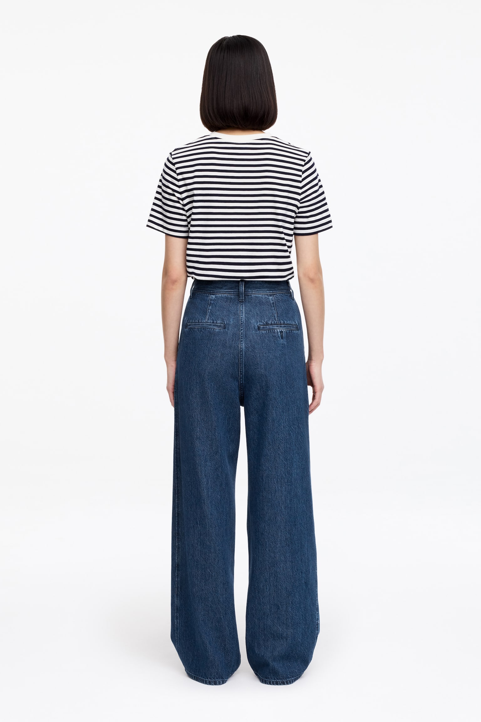 Jean large à plis - Bleu - 4