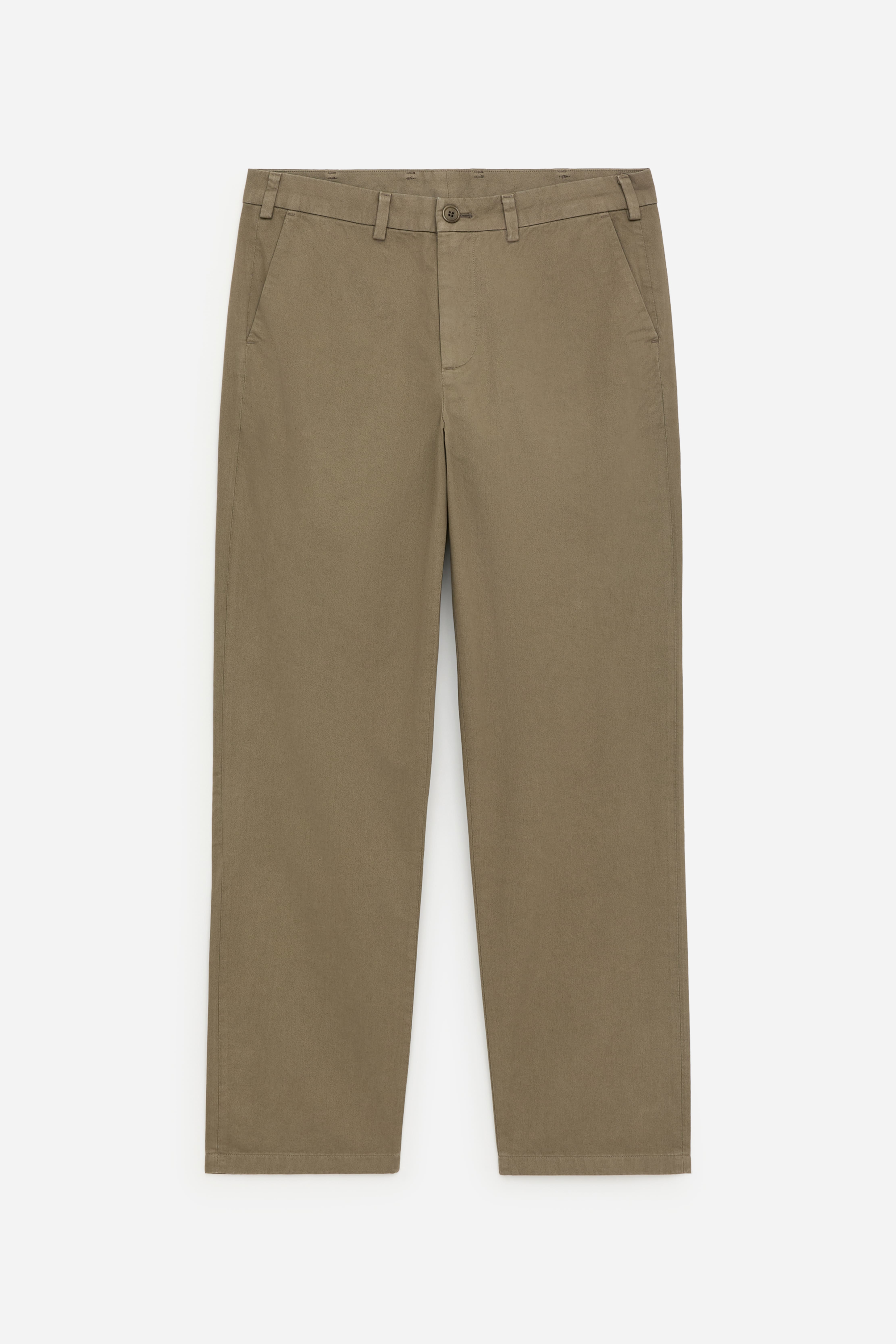 Egyenes pamut chino nadrág - Khaki zöld/Sötétkék/Mól