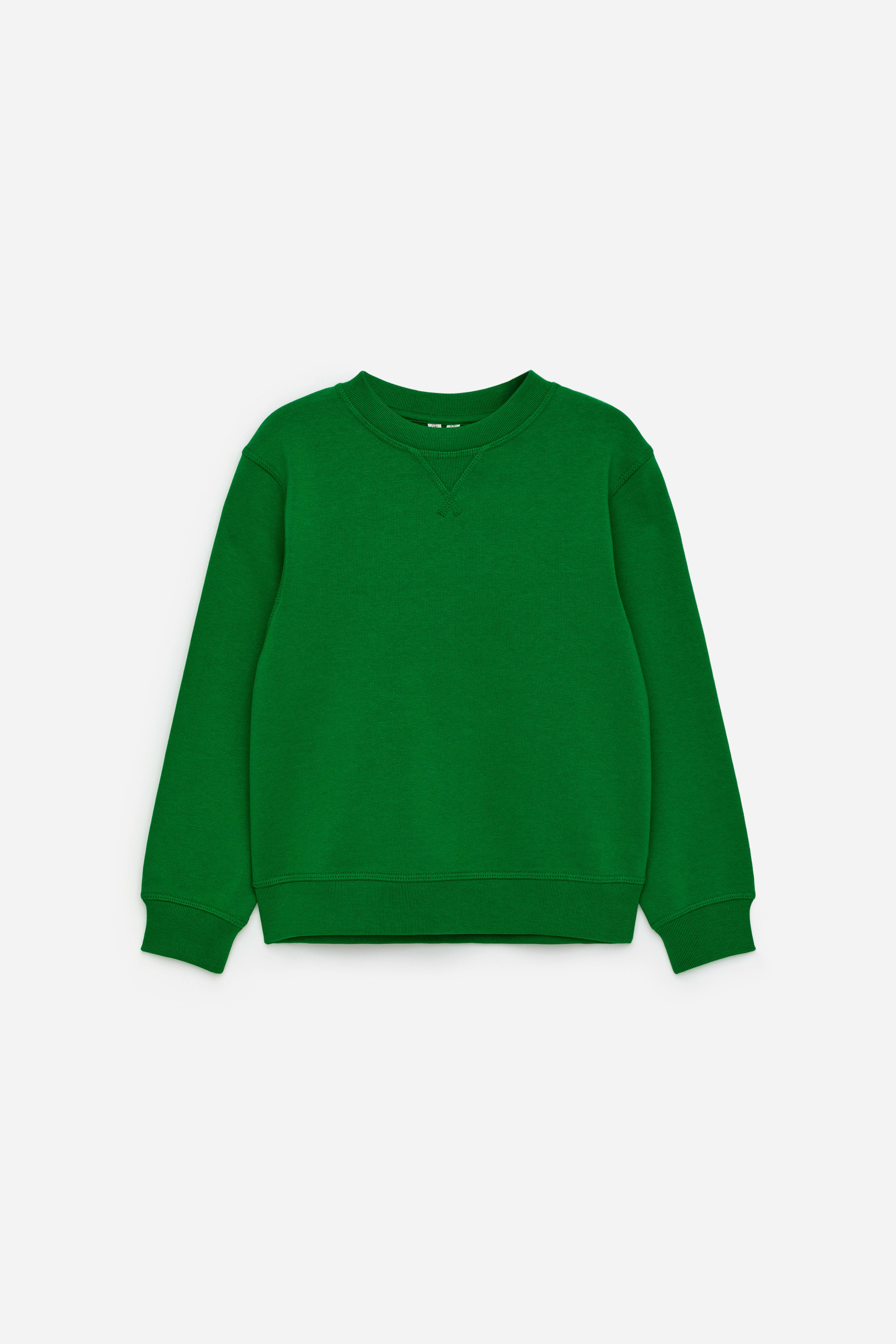Sweatshirt aus French Terry - Grün/Burgunderrot/Himmelblau/Orange/Rosa/Graumeliert/Dunkelgrün/Lila/Dunkelblau/Fliederrosa/Beerenrot