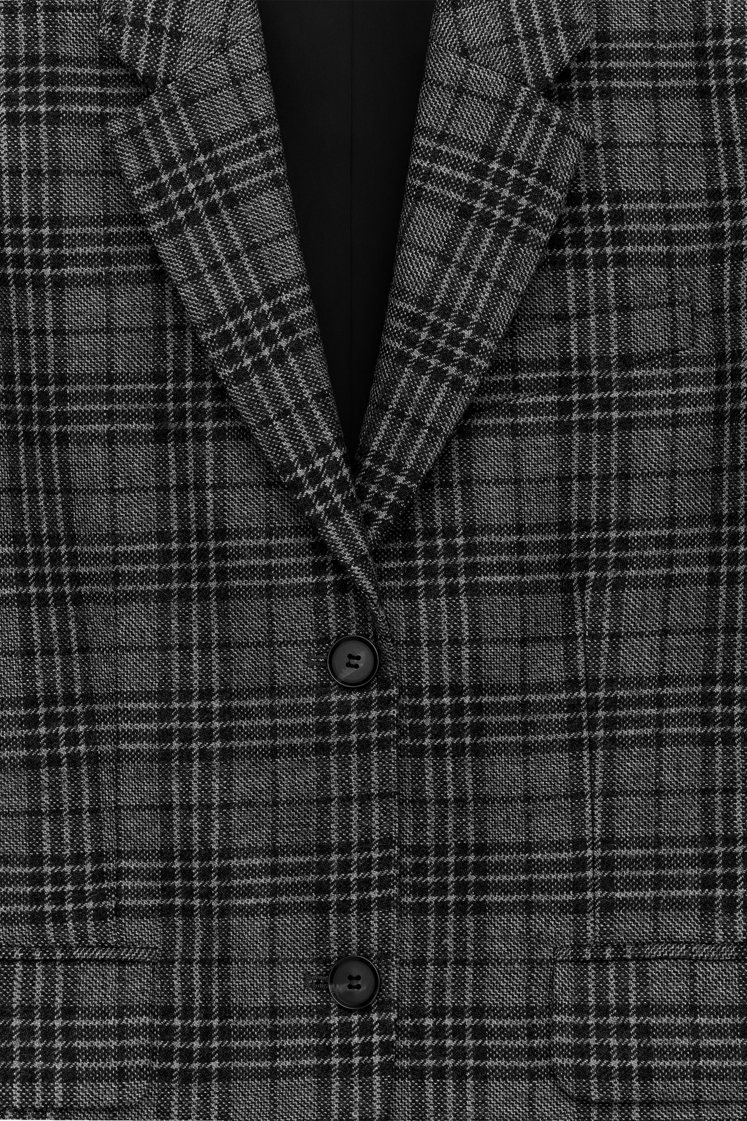 Lockerer Blazer - Schwarz/Karos - 5