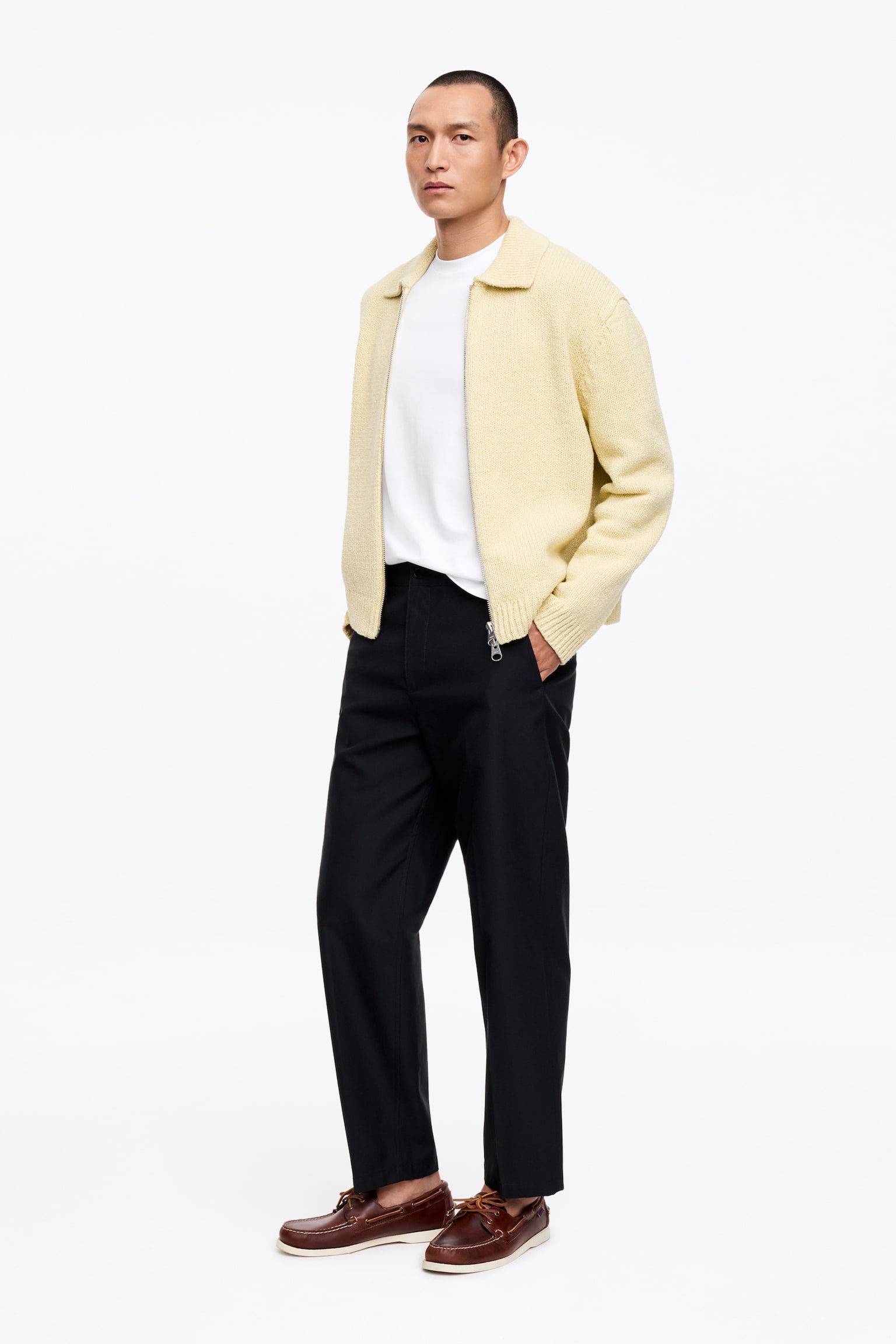 Regular interlock T-shirt - Vit/Svart - 6