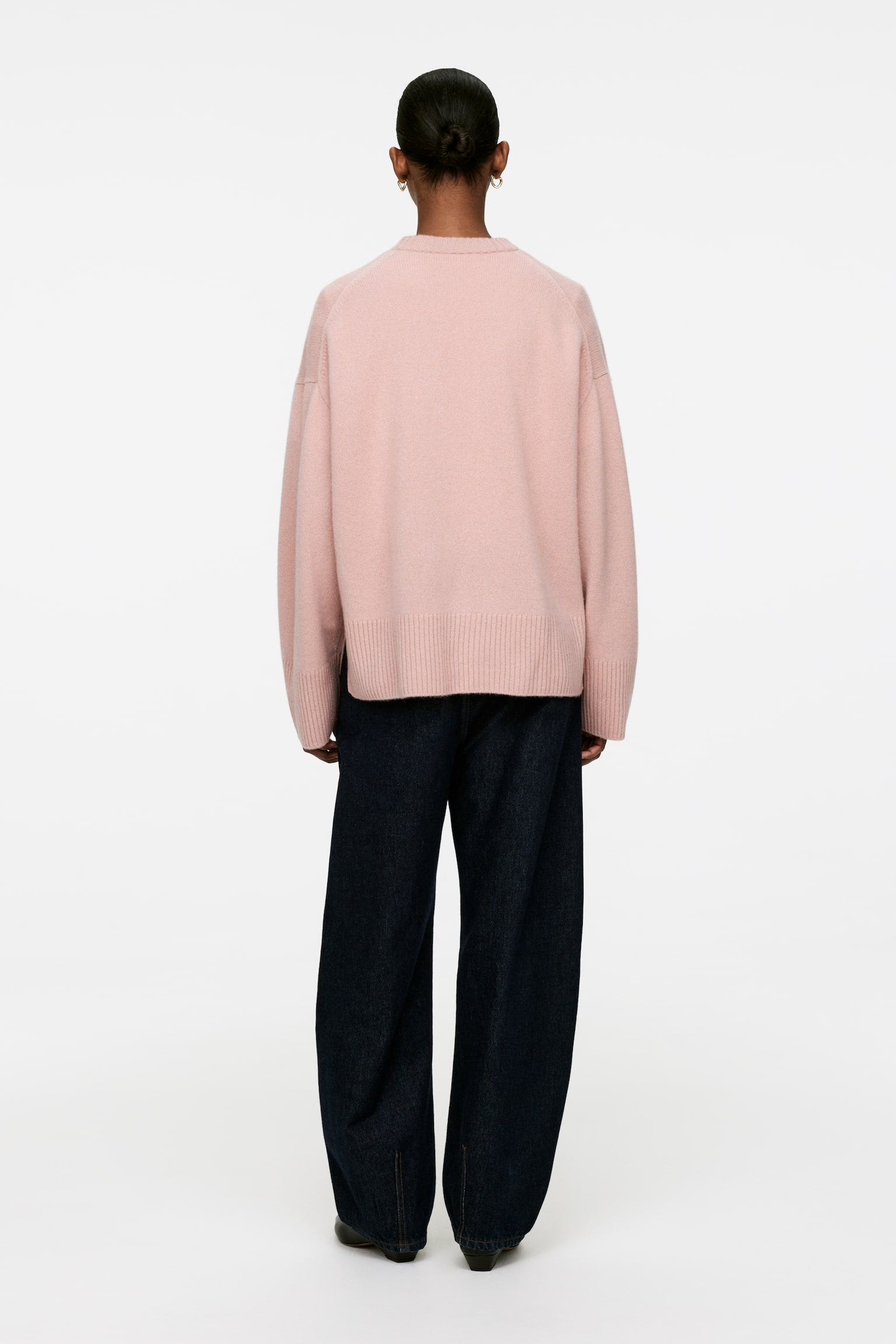 Relaxed Cashmere-Wool Jumper - Pink/Black/Beige - 3