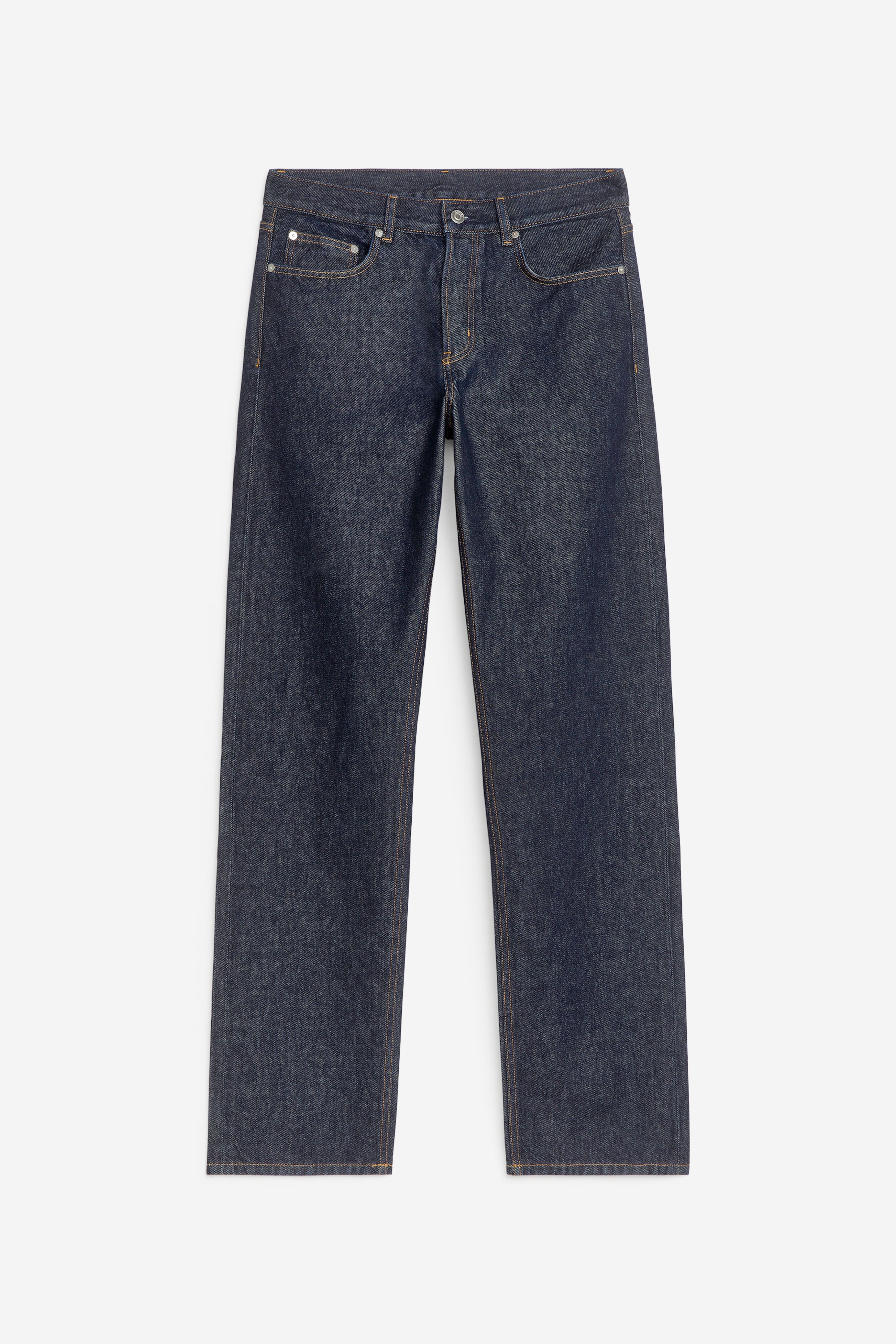 OCEAN loose straight jeans - Mørkeblå/Sort/Sandfarvet/Blå/grå