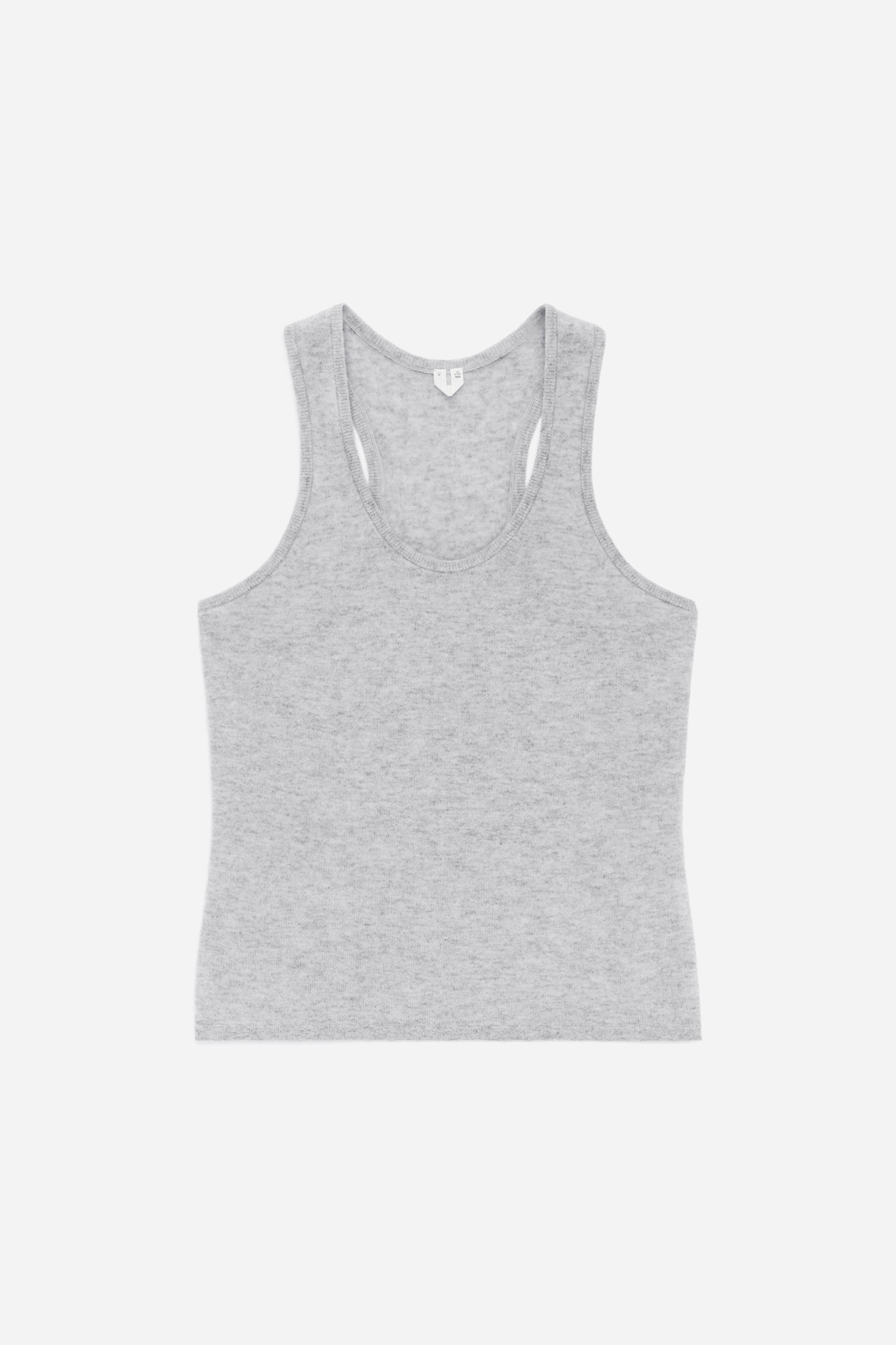 Canotta in puro cashmere - Grigio chiaro