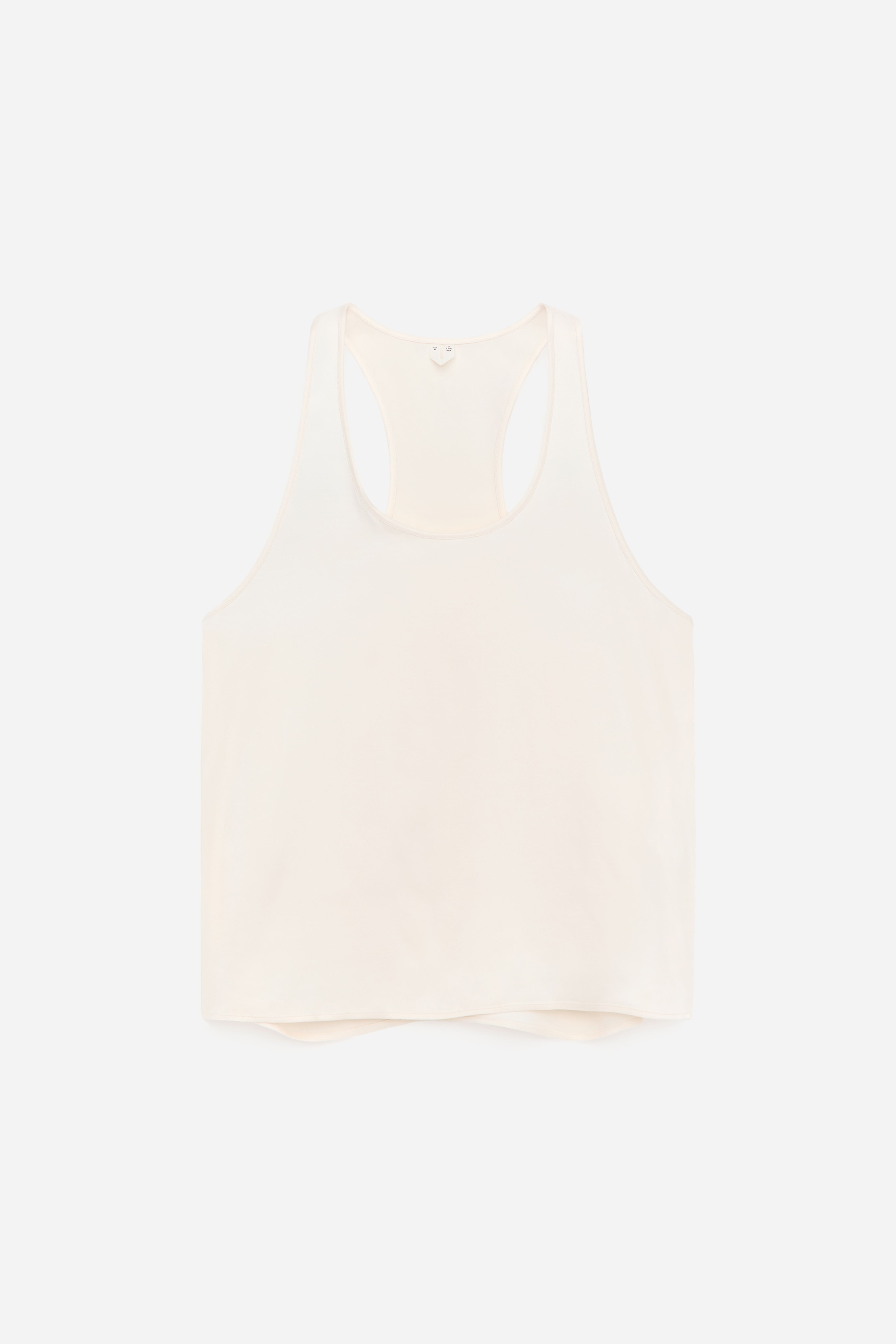 Sporty Satin Top - Off White