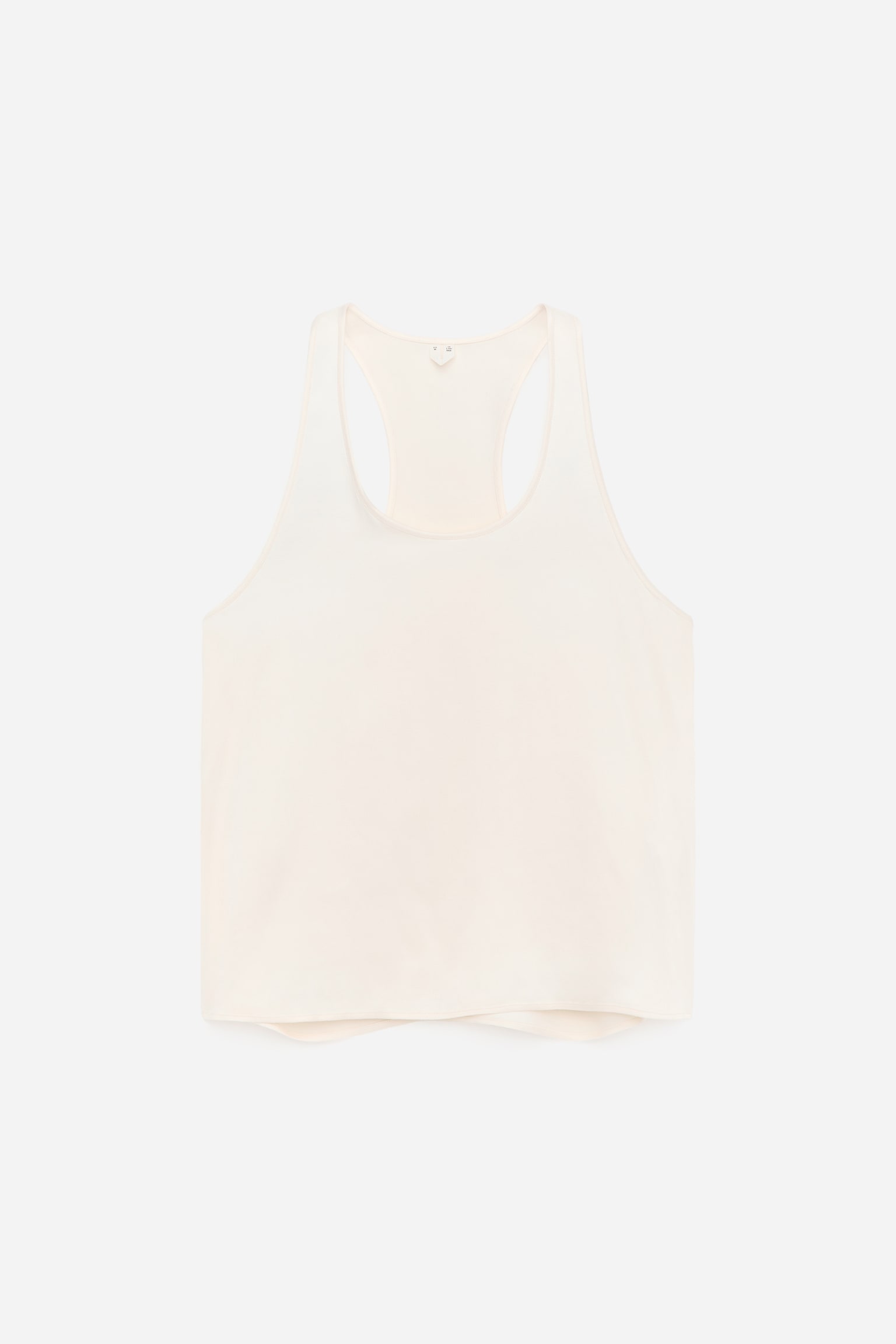 Sportig satintopp - Off-white - 2