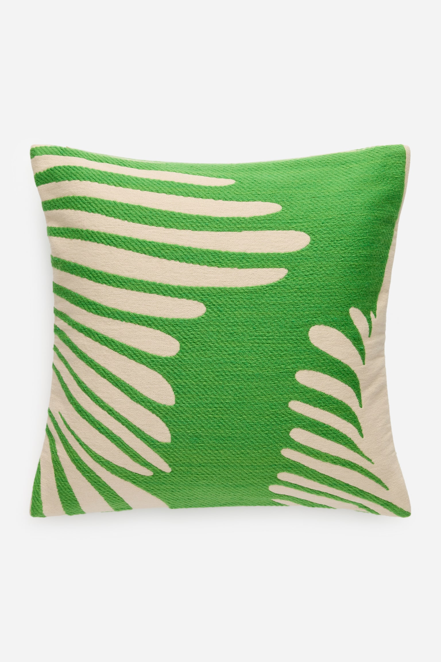 Husă de Pernă din Bumbac și Lână 50 x 50 cm - Verde/Alb Fildeș/Albastru/Alb murdar - 4