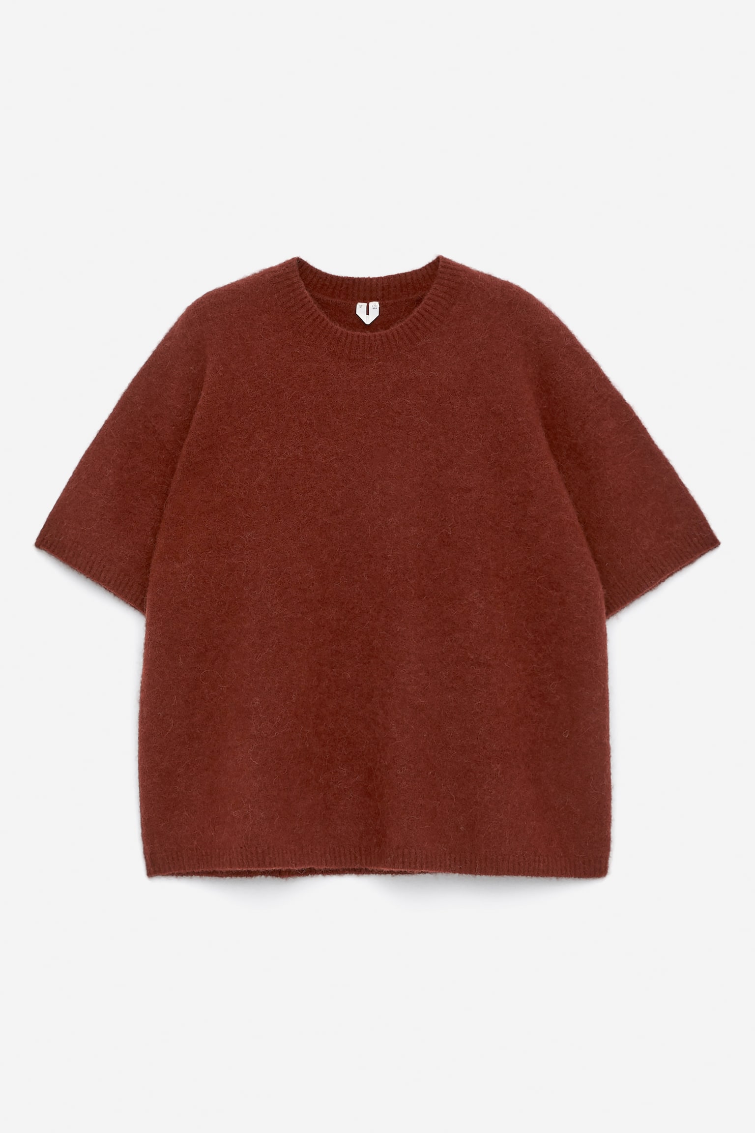 Pullover aus Alpakawolle und Wolle - Rotbraun/Grau/Cremeweiß/Schwarz