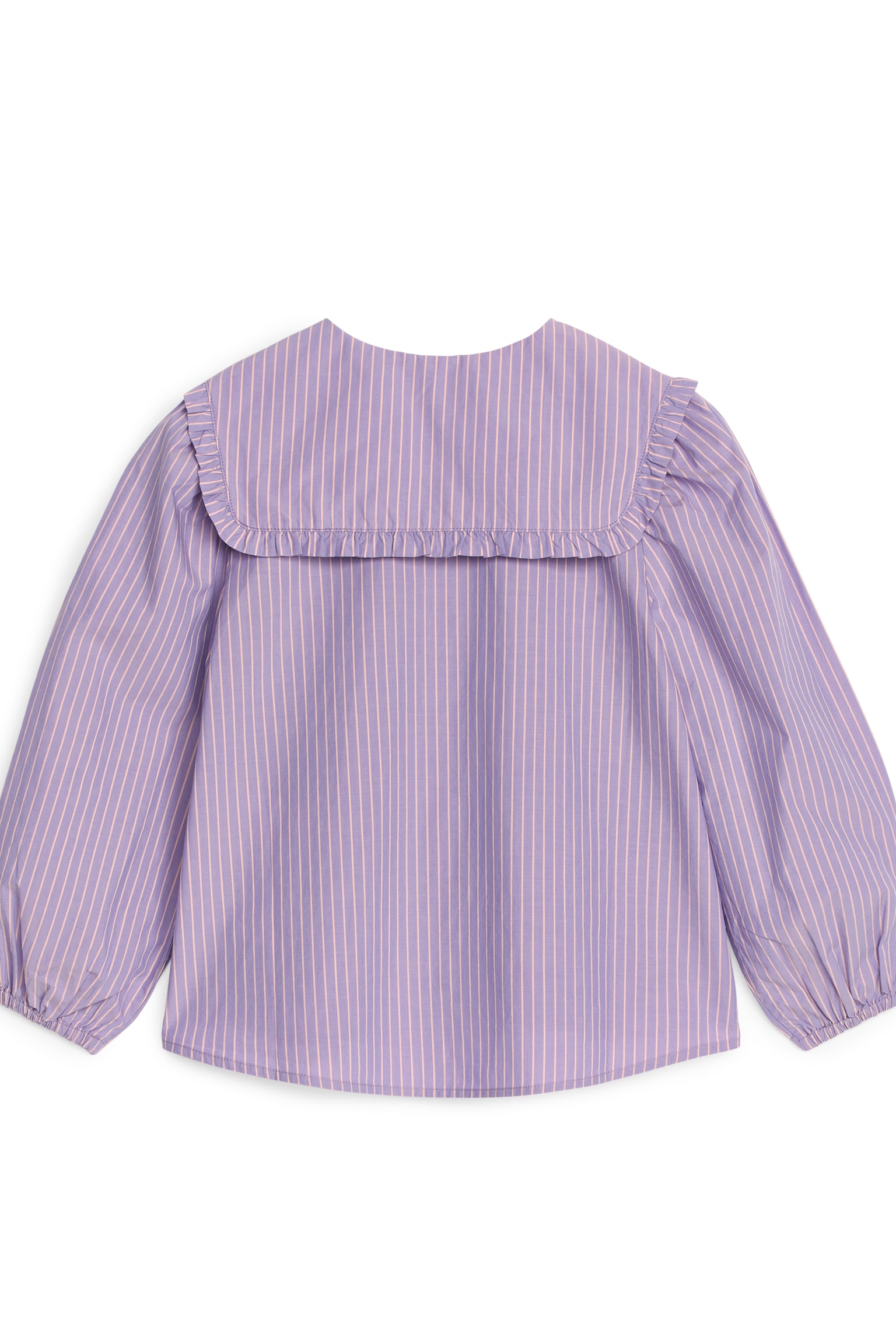 Frill-Collar Blouse - Lilac/Pink/White/Blue/White/Mushrooms - 2