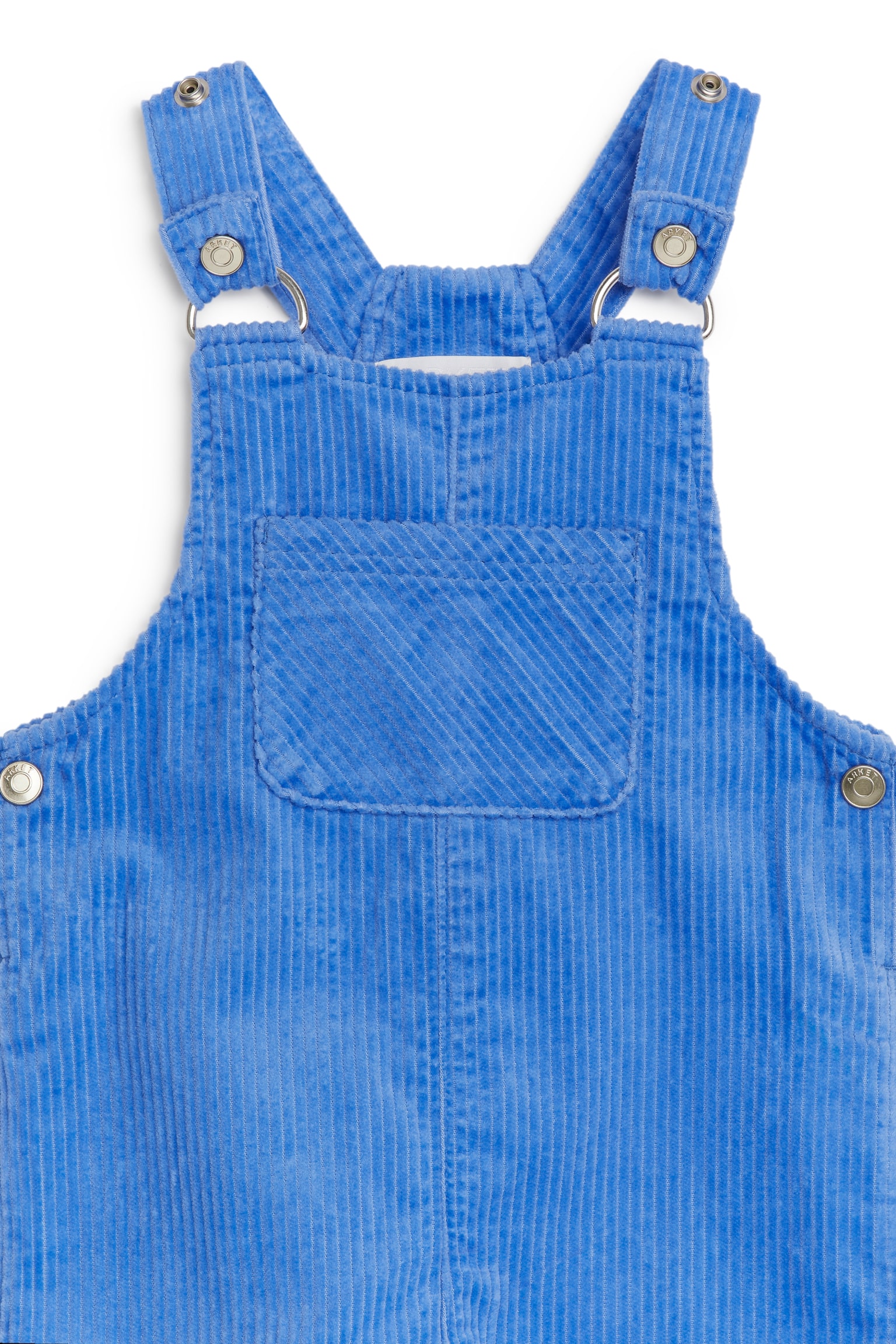 Corduroy Dungarees - Bright Blue/Off White - 3