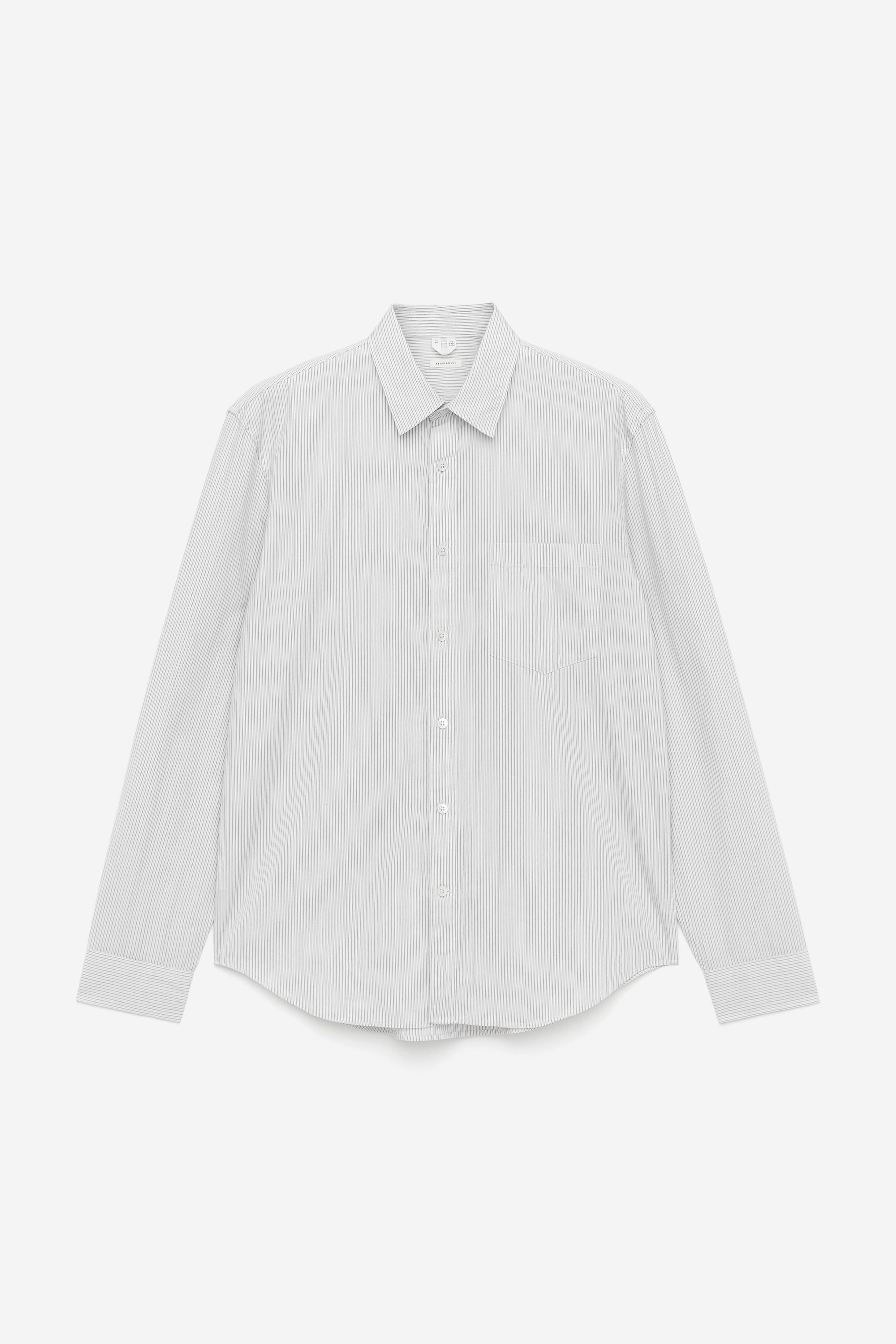 Camicia in popeline - Blu/Bianco/Nero