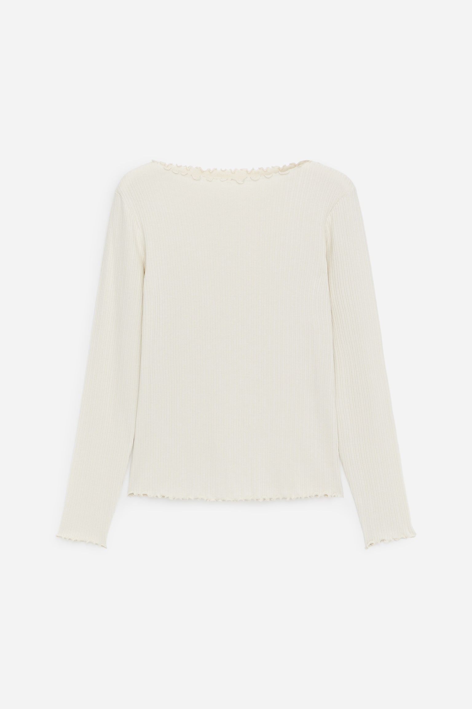 Topp med båtringning - Off-white/Svart - 2