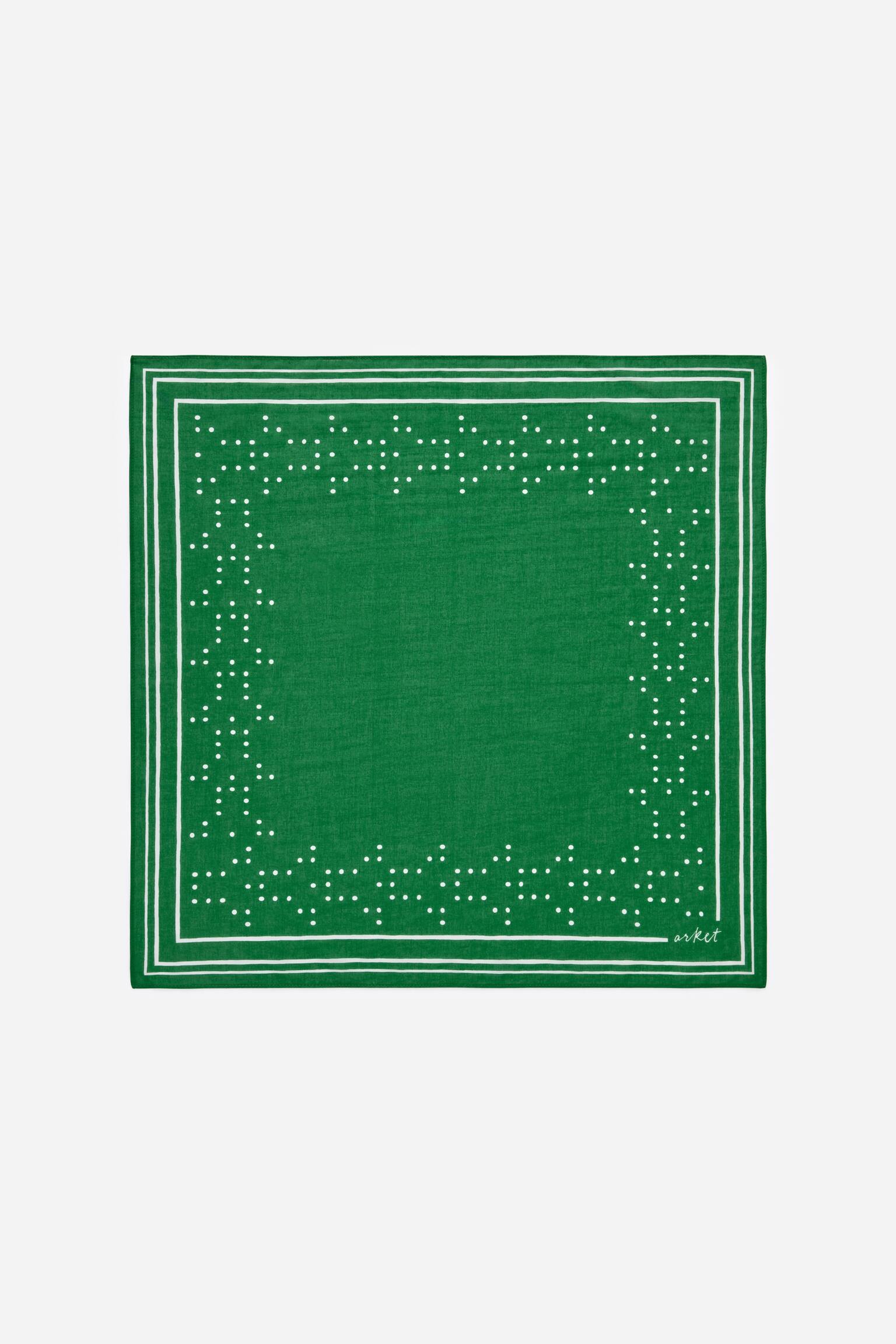 Katoenen bandana - Groen/Blauw/geruit - 2