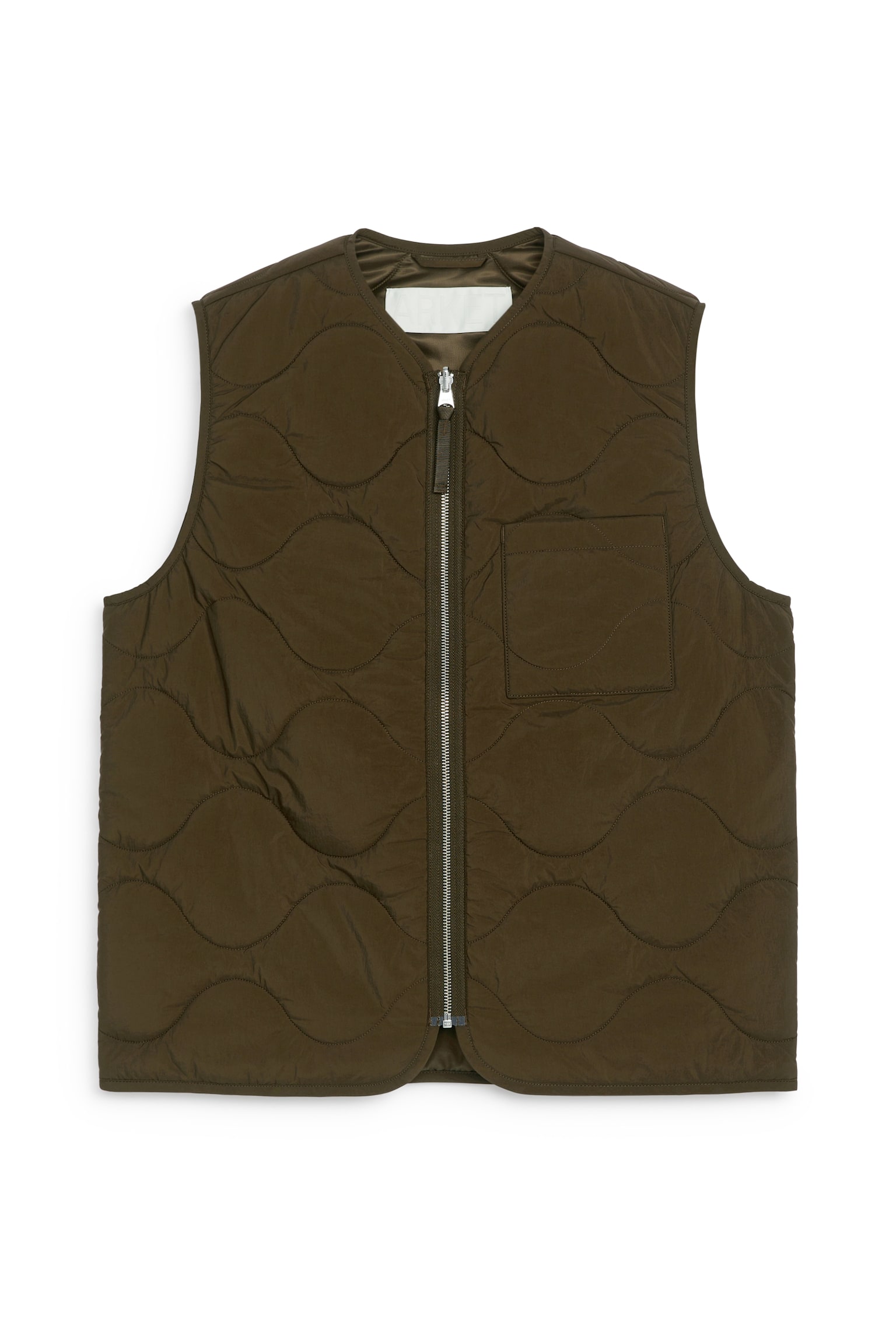 2-in-1 Quilted Liner Vest - Dark Khaki/Green/Black/Dark Blue/Burgundy/Yellow - 2