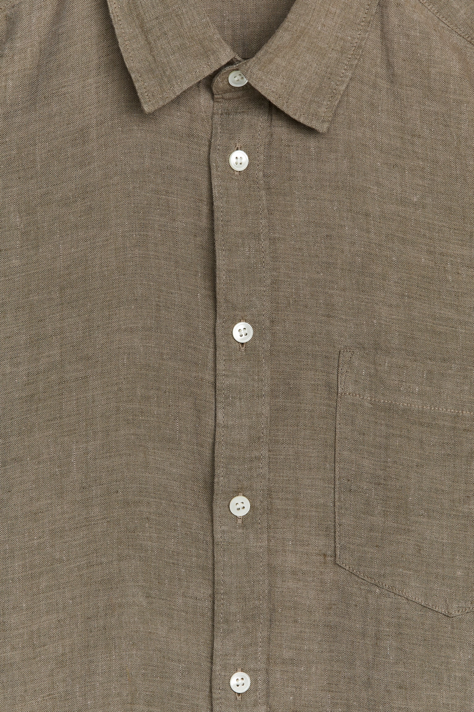 Regular-Fit Linen Shirt - Dark Mole Melange/White/Mole/Dark Blue/Dark Green/Beige/Soft Green Melange/Off-White - 2