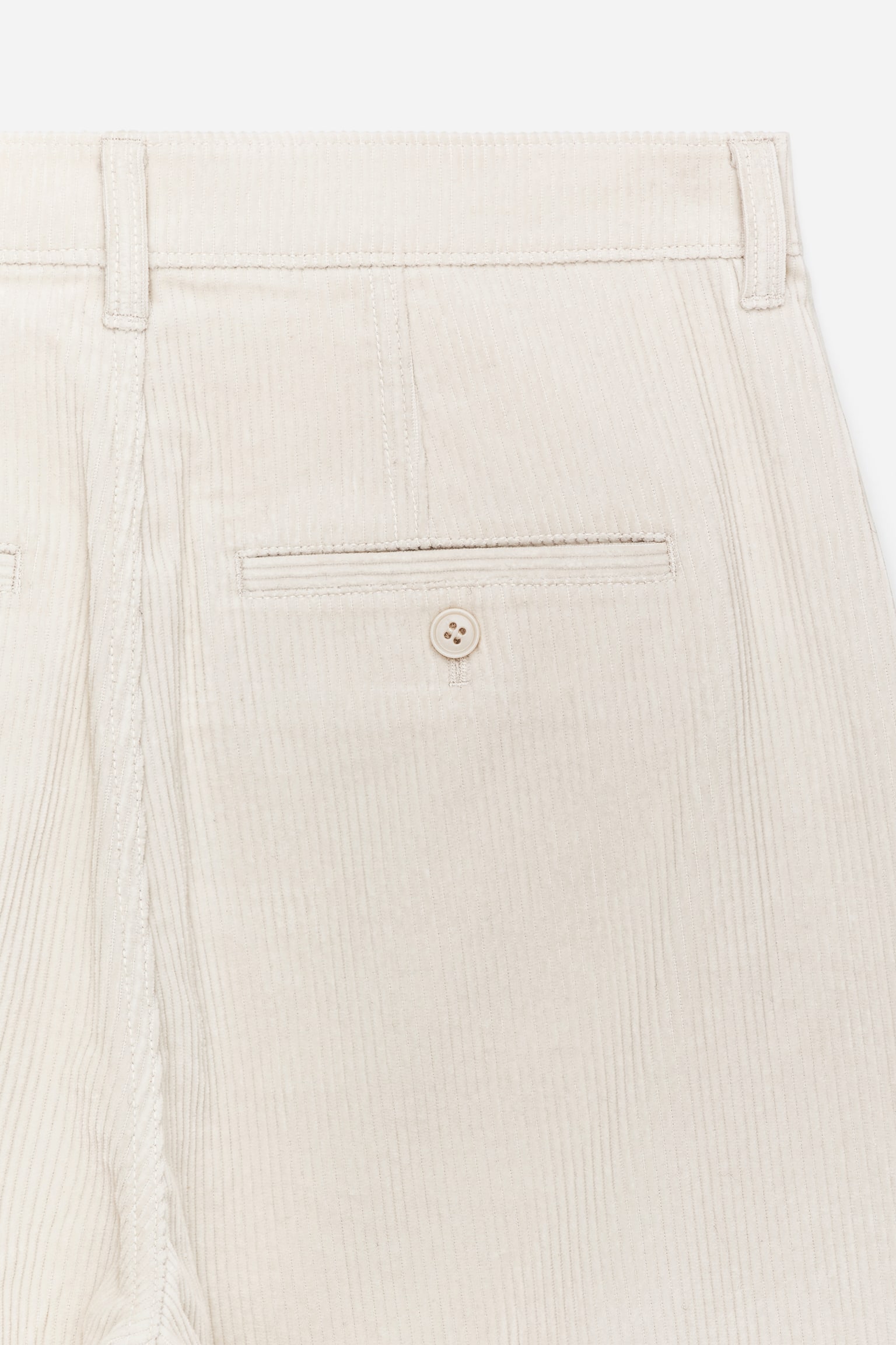 Manchesterbyxor med barrel-legs - Ljusbeige/Mörkbrun - 5