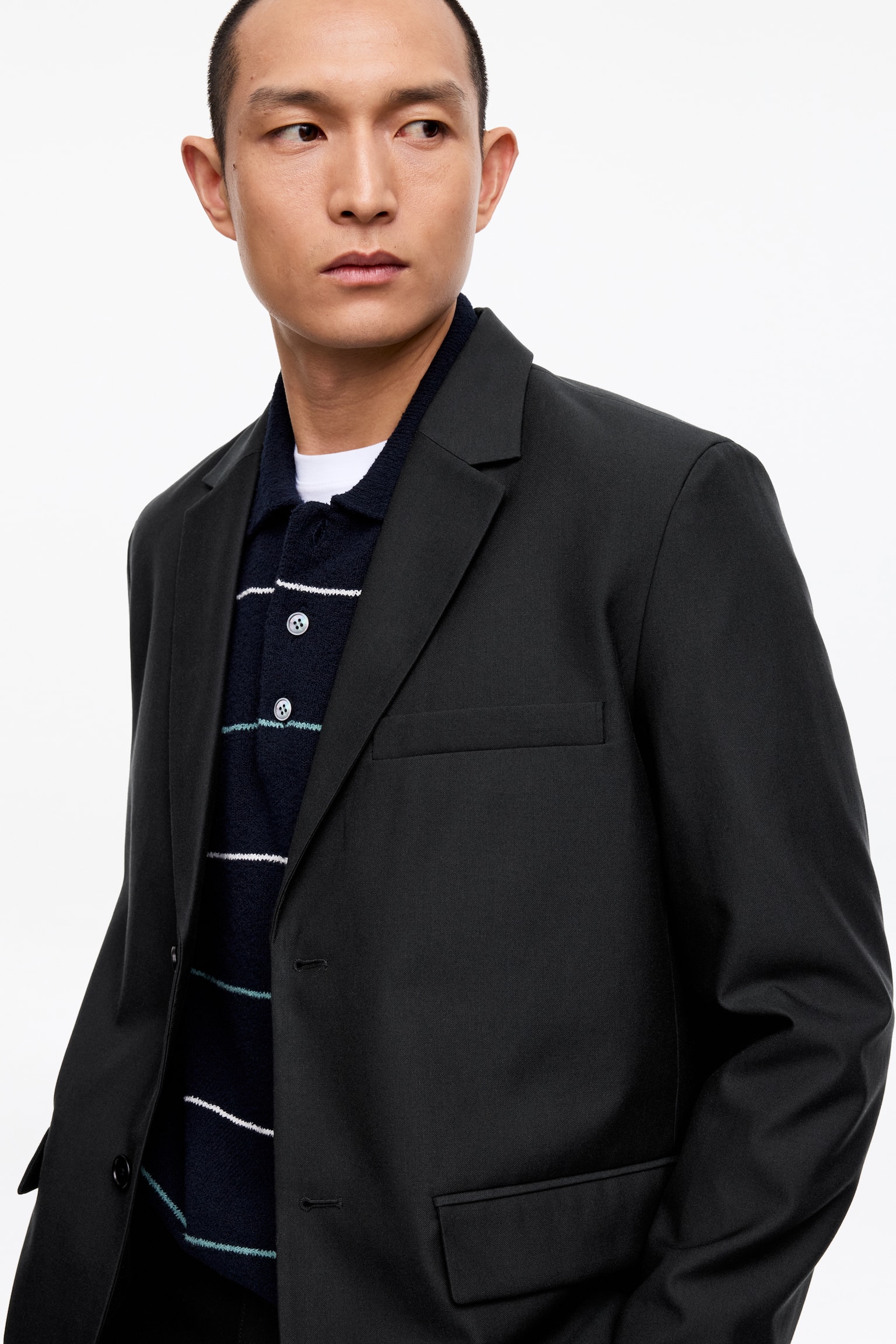 Blazer aus Wolle und Baumwolle - Schwarz - 7
