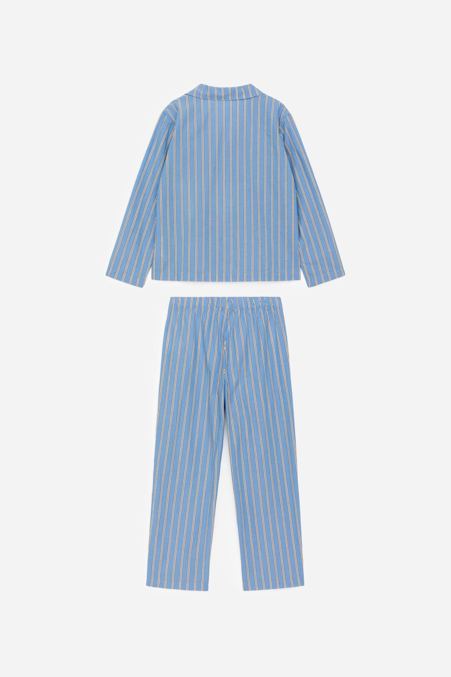 Pyjama Set - Синьо/Райе - 5