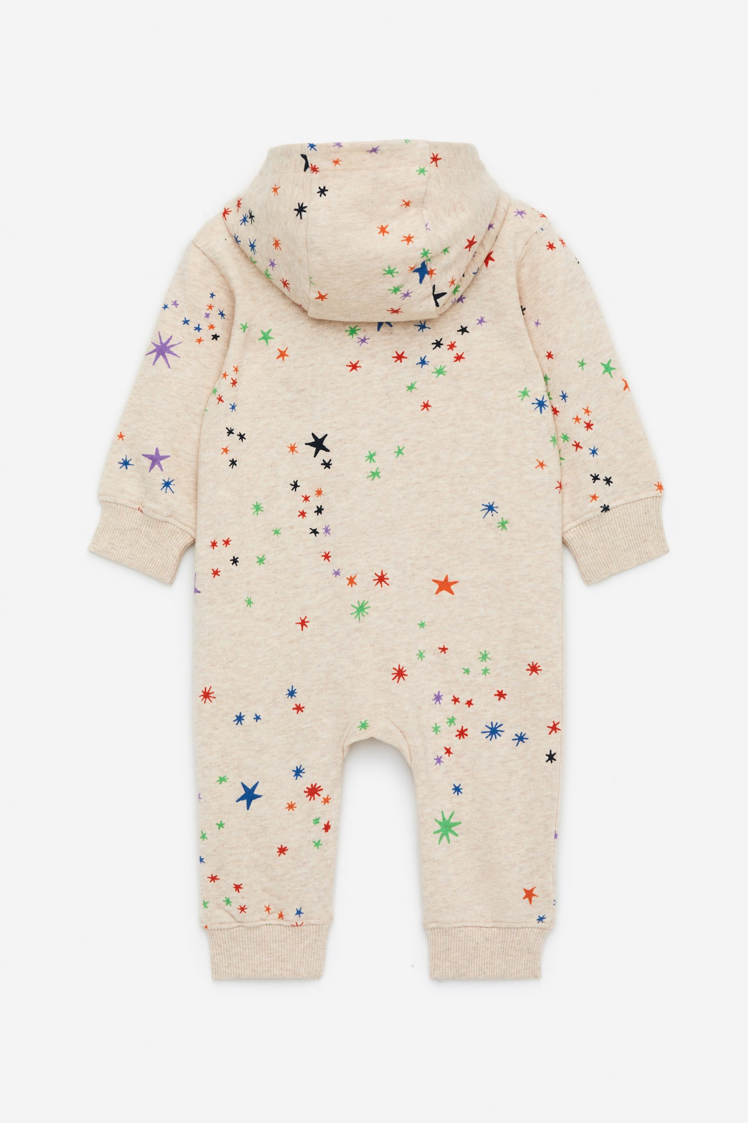 Hooded Jersey Overall - Beige/Multi-Colour - 3