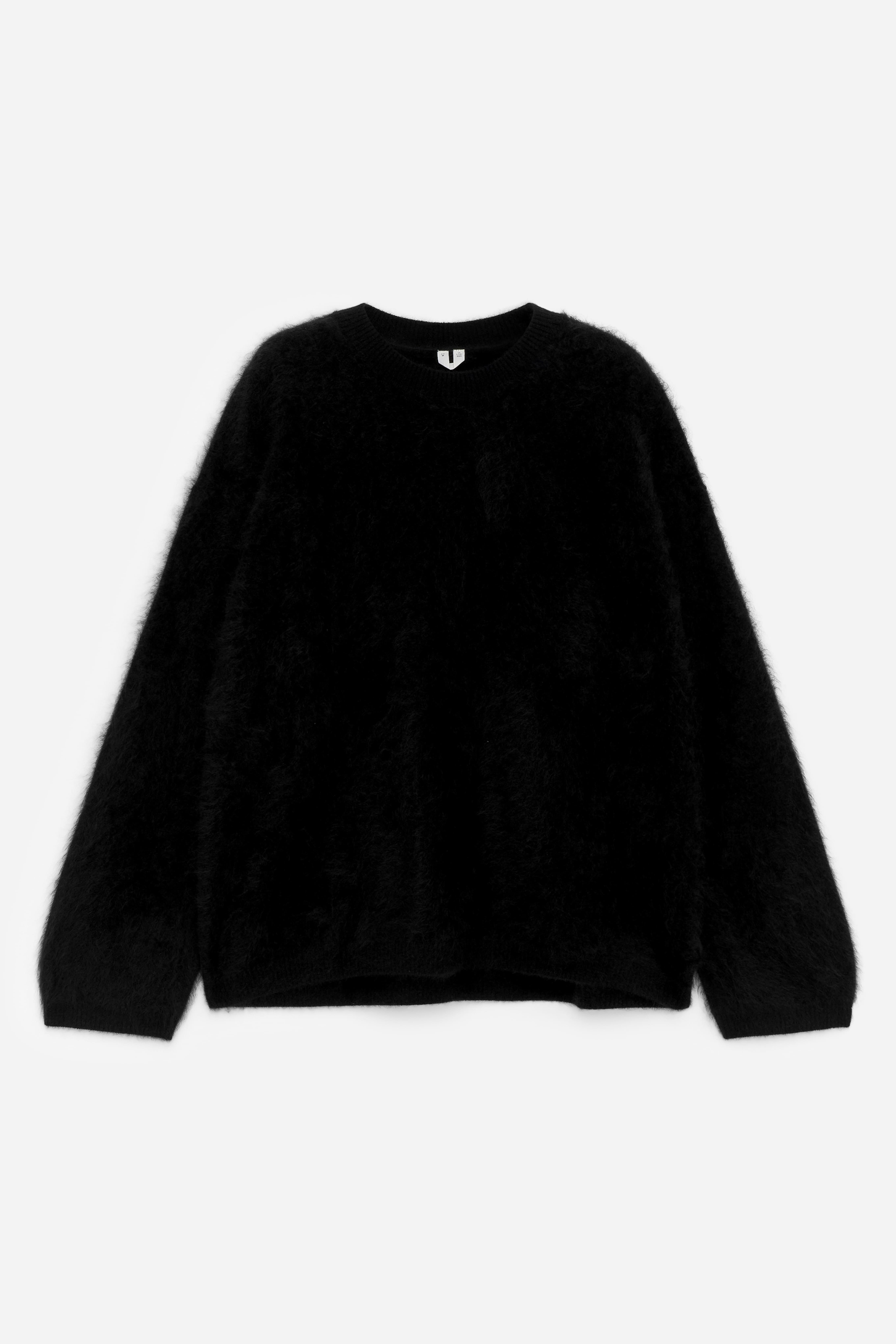 Pure Brushed-Cashmere Jumper​ - Nero/Rosa polvere/Marrone scuro