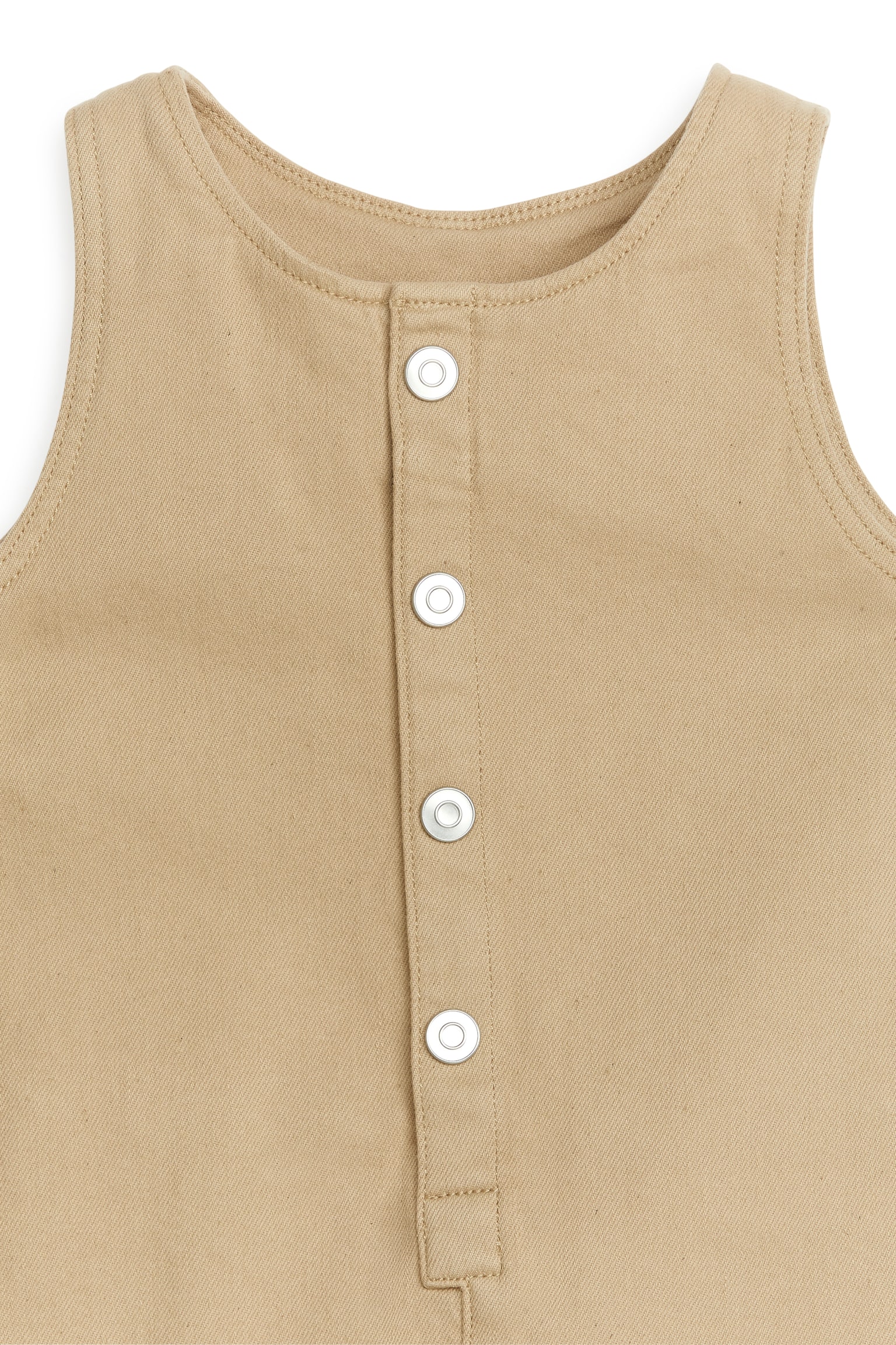 Sleeveless Overall - Beige - 2