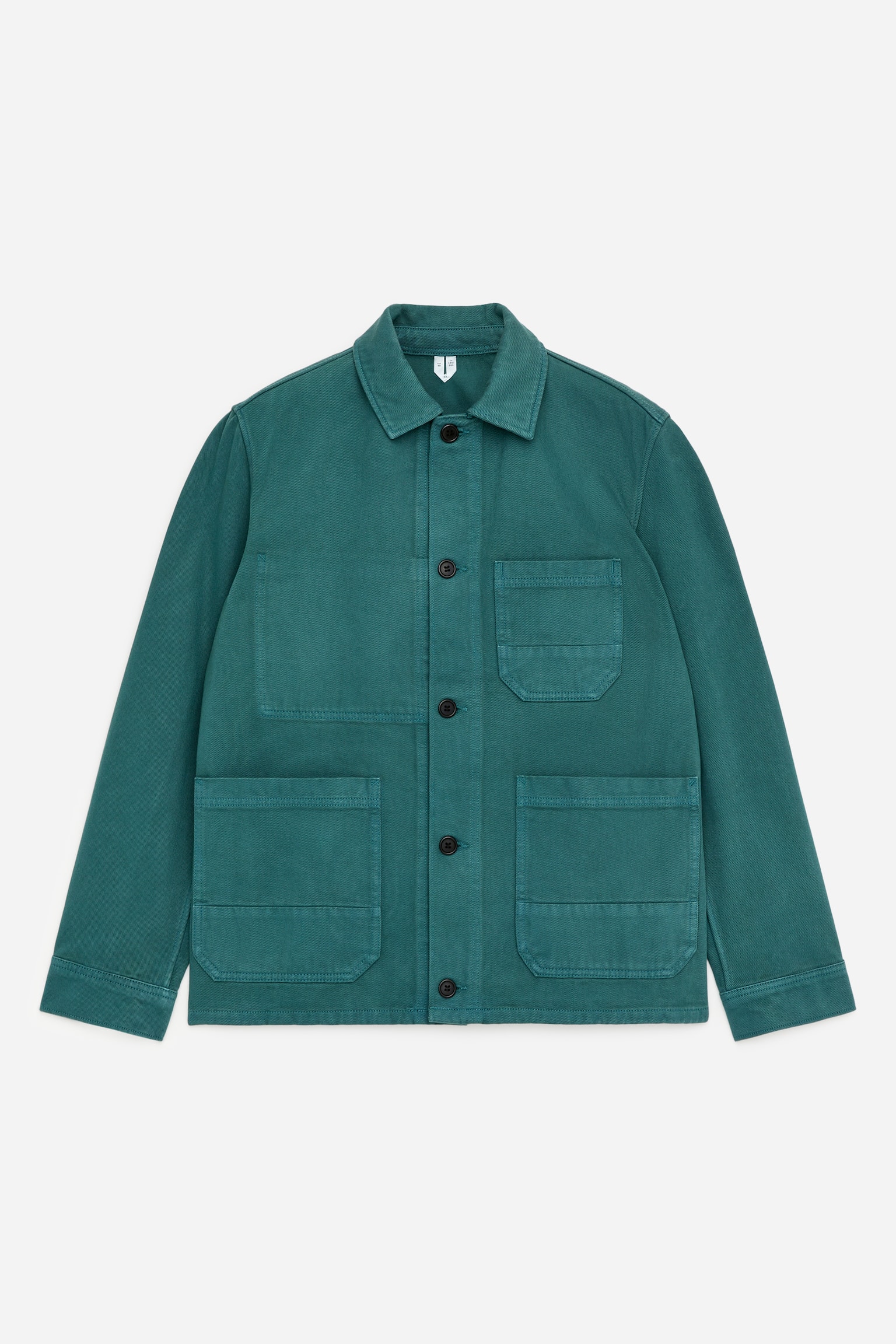 Overshirt i twill - Grön/Mörkblå - 2