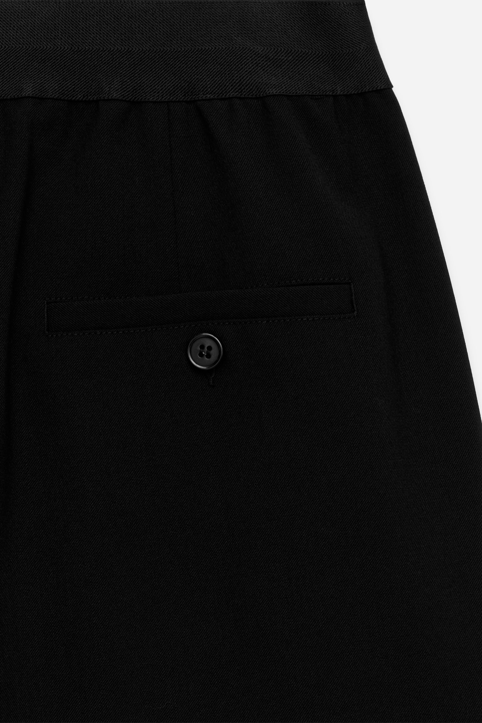 Twill-Hose mit elastischem Bund - Schwarz - 5