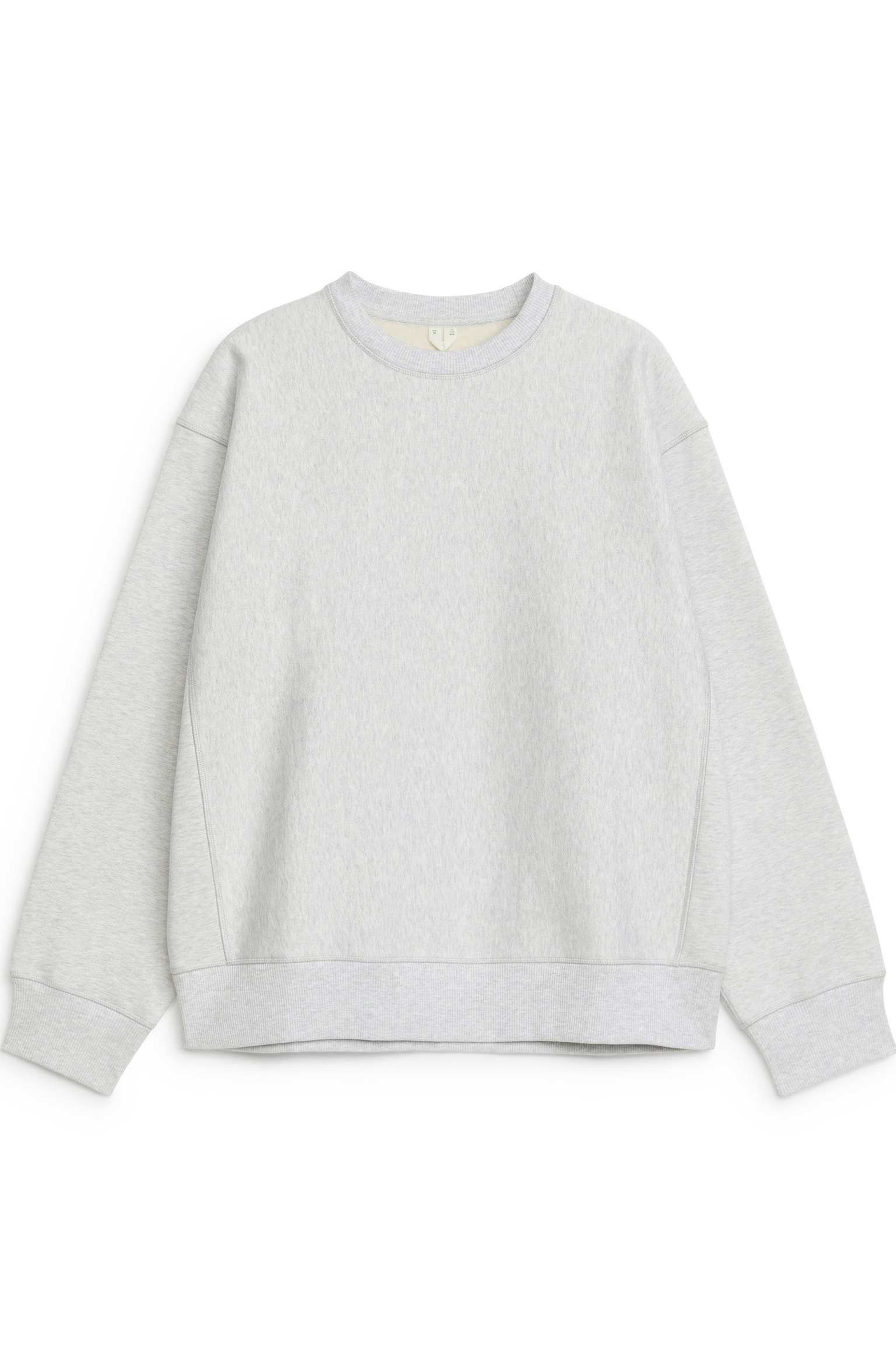 Relaxed Heavyweight Sweatshirt - Grey Melange/Black - 2