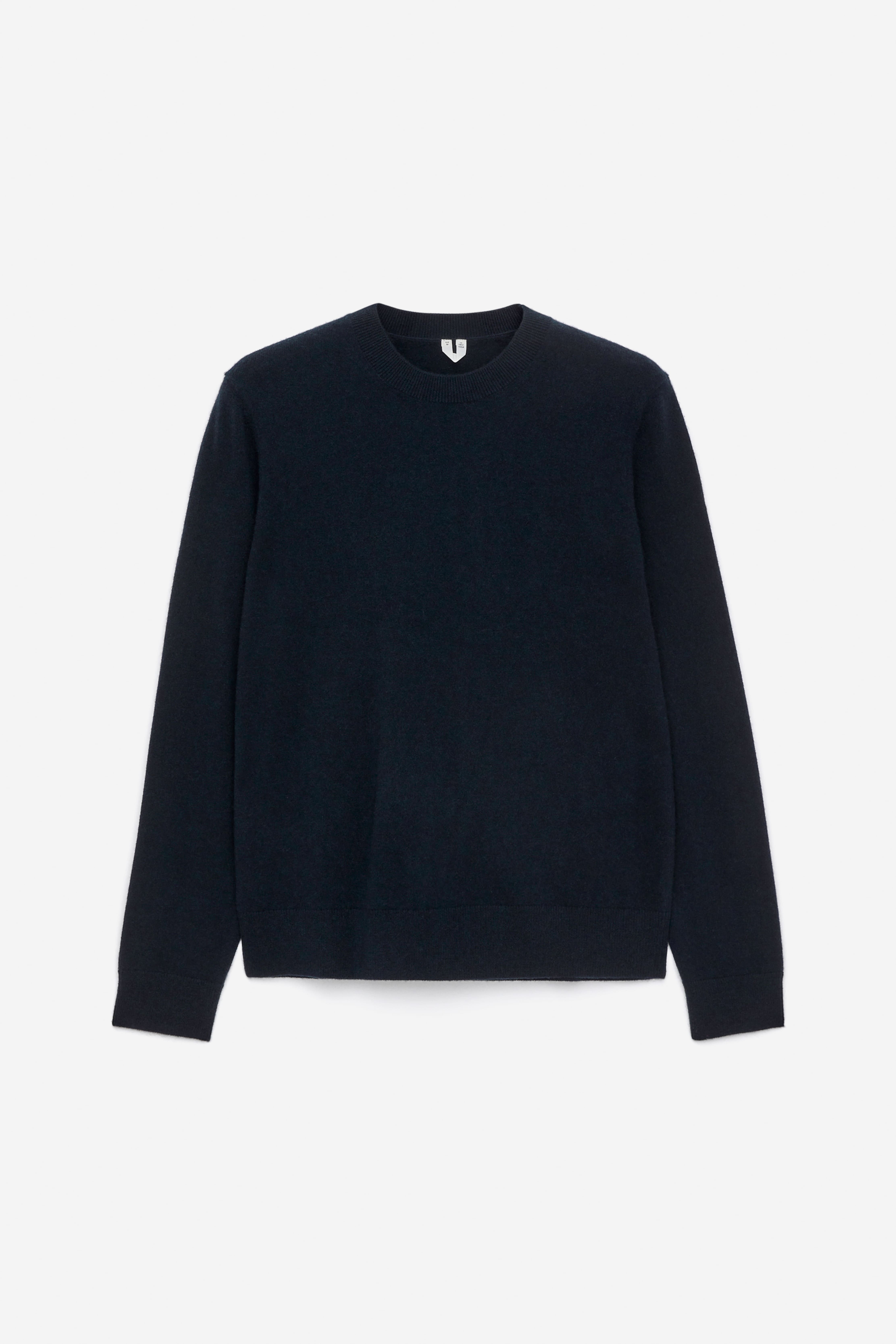 Maglione girocollo in puro cashmere - Blu scuro/Marrone/Beige mélange