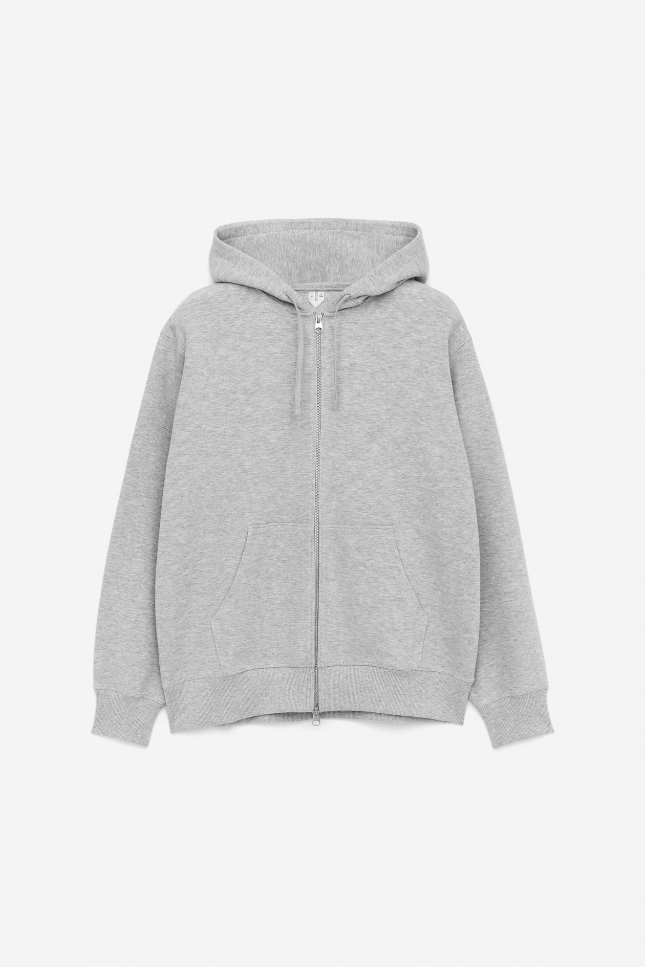 Woolrich Felpa Macro Logo Con Cappuccio Grigio Melange Uomo