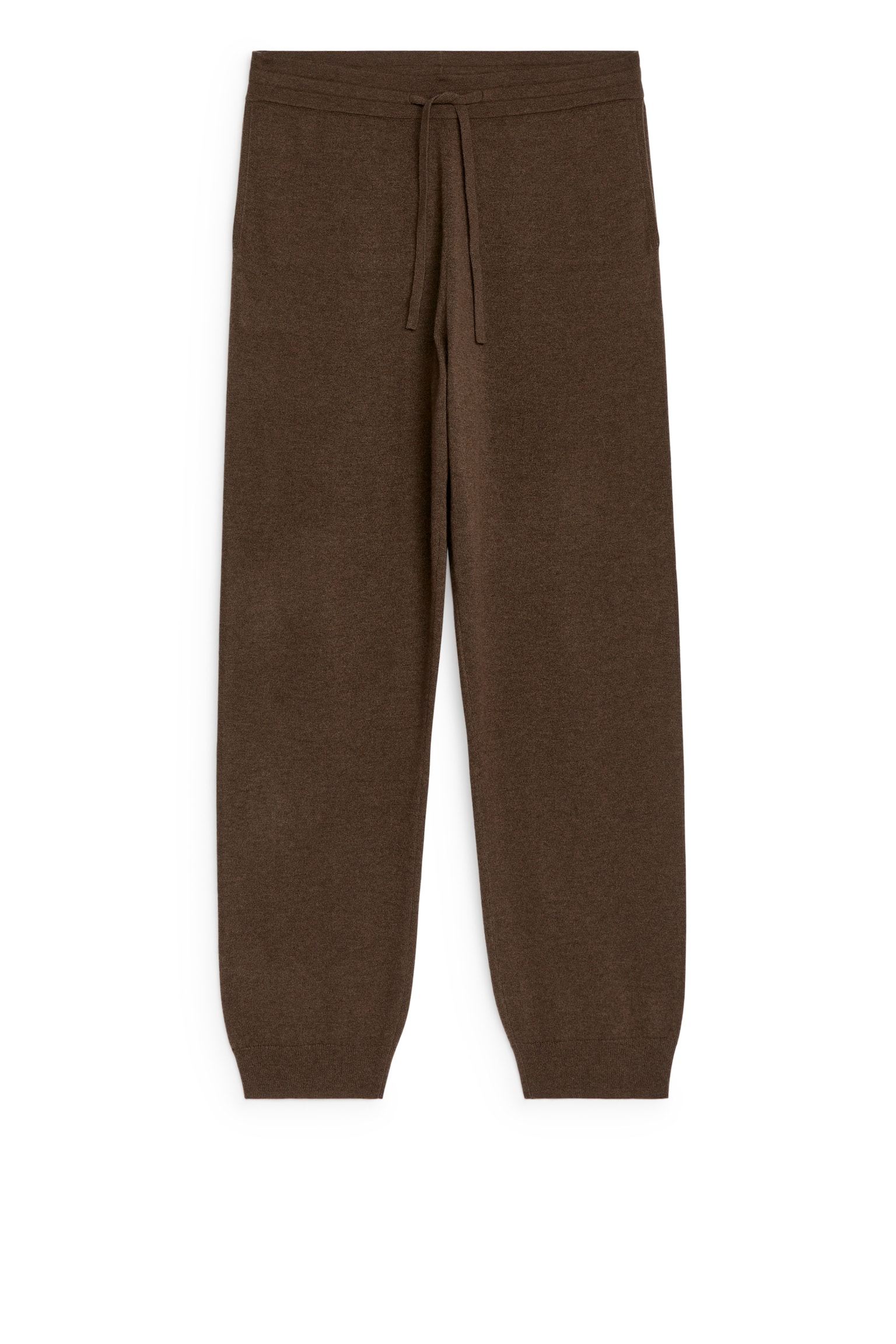 Wool Cashmere Knitted Trousers - Dark Mole - 1