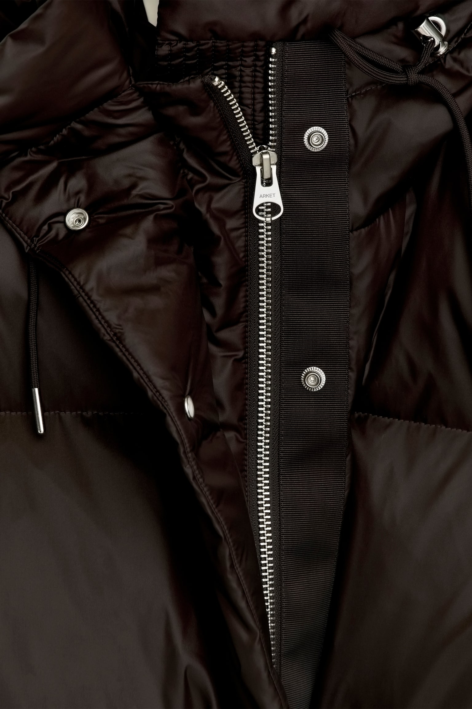 Langer Upcycled Down Mantel - Braun - 4