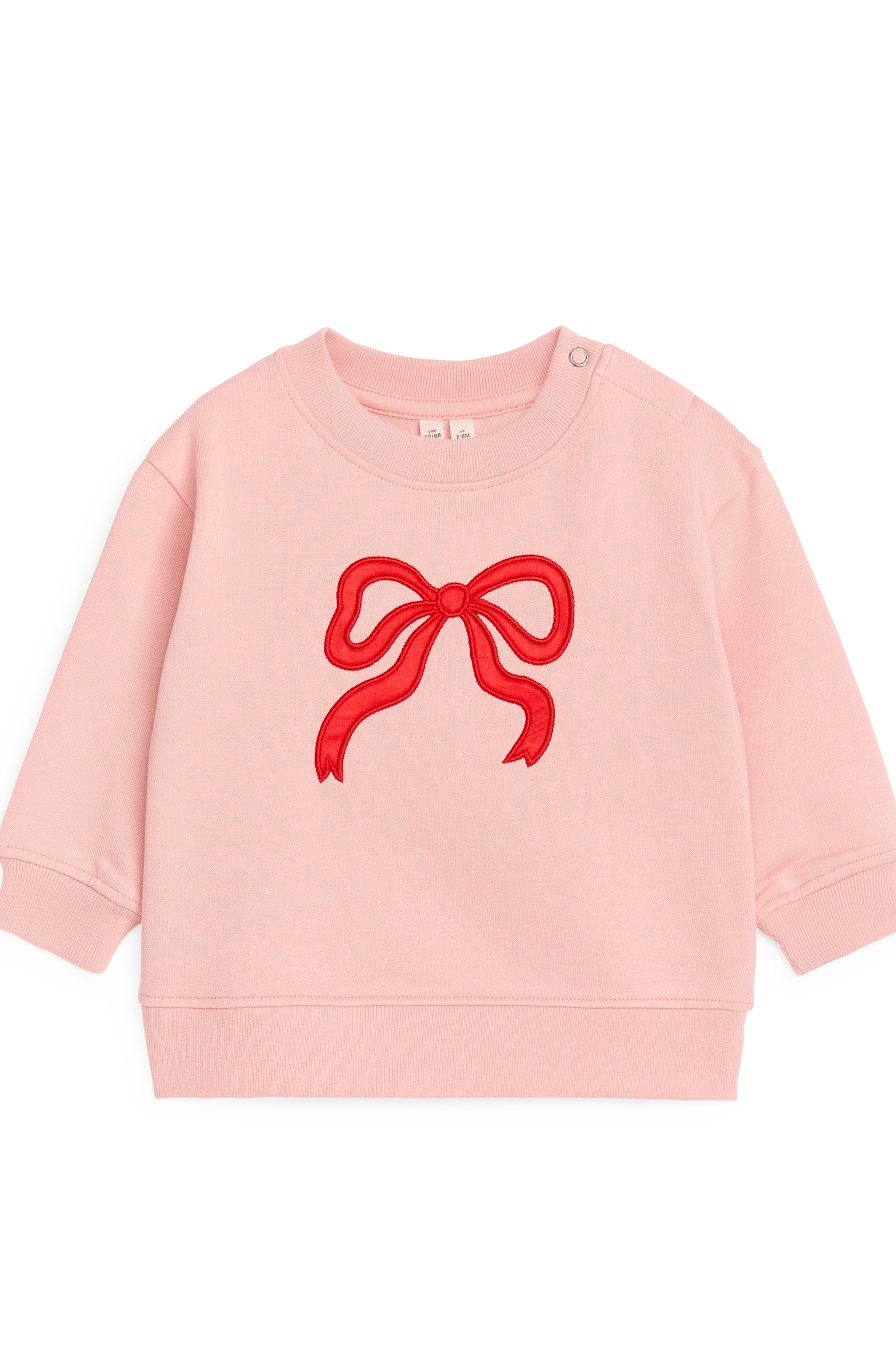 Embroidered Cotton Sweatshirt - Pink - 1