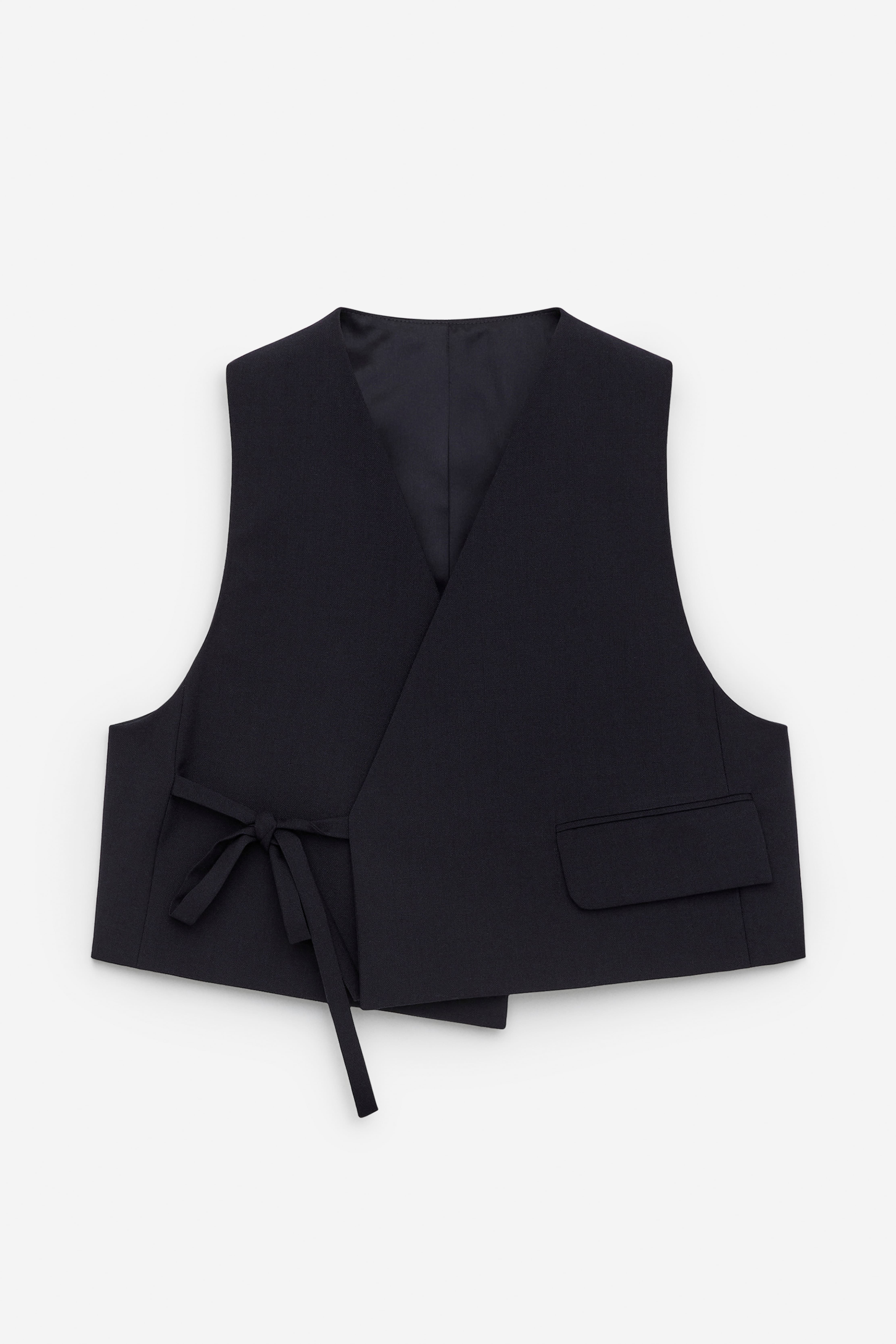 Modulair wollen gilet - Donkerblauw/Donkerrood