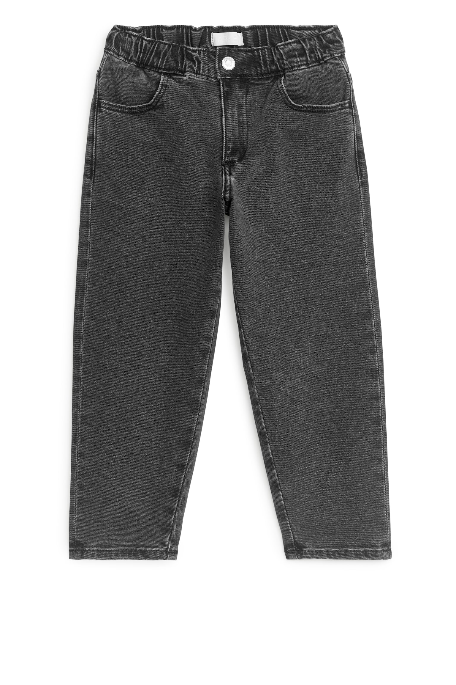 Pull-On Denim Trousers - Washed Black/Light Blue/Mid Blue/Light Blue - 2