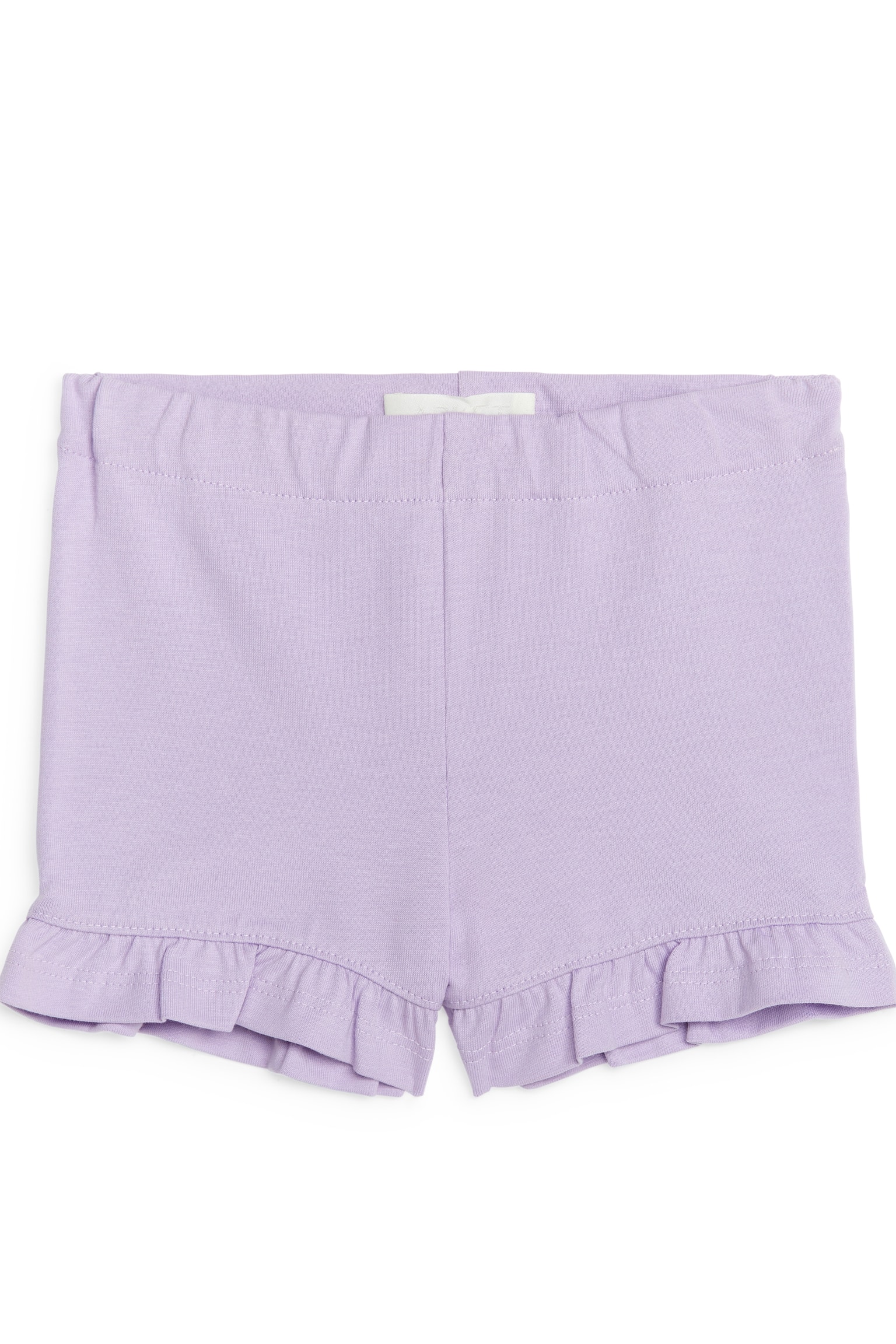 Frilled Jersey Shorts - Lilac/Beige/Black - 1