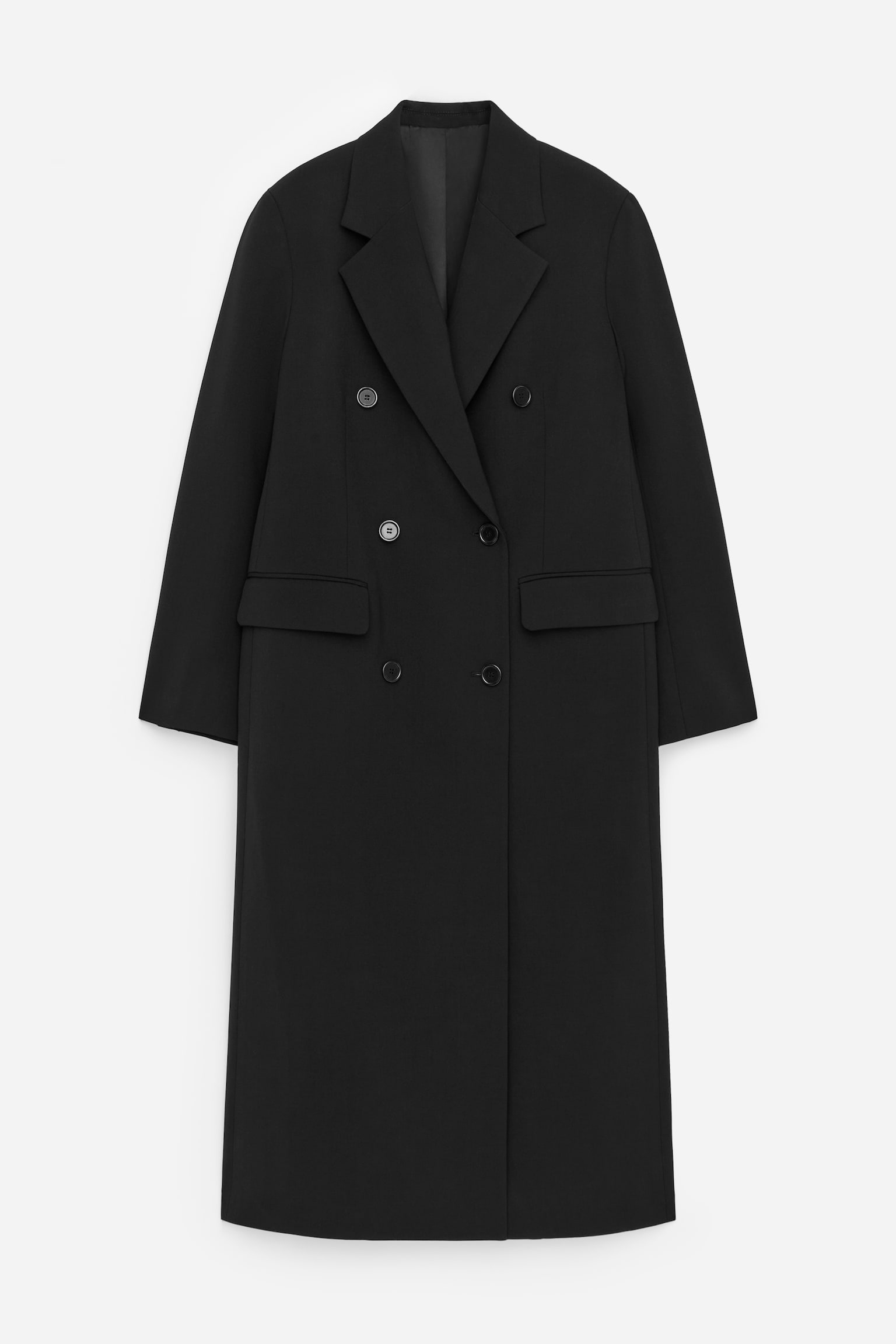 Schmaler Mantel - Schwarz - 2