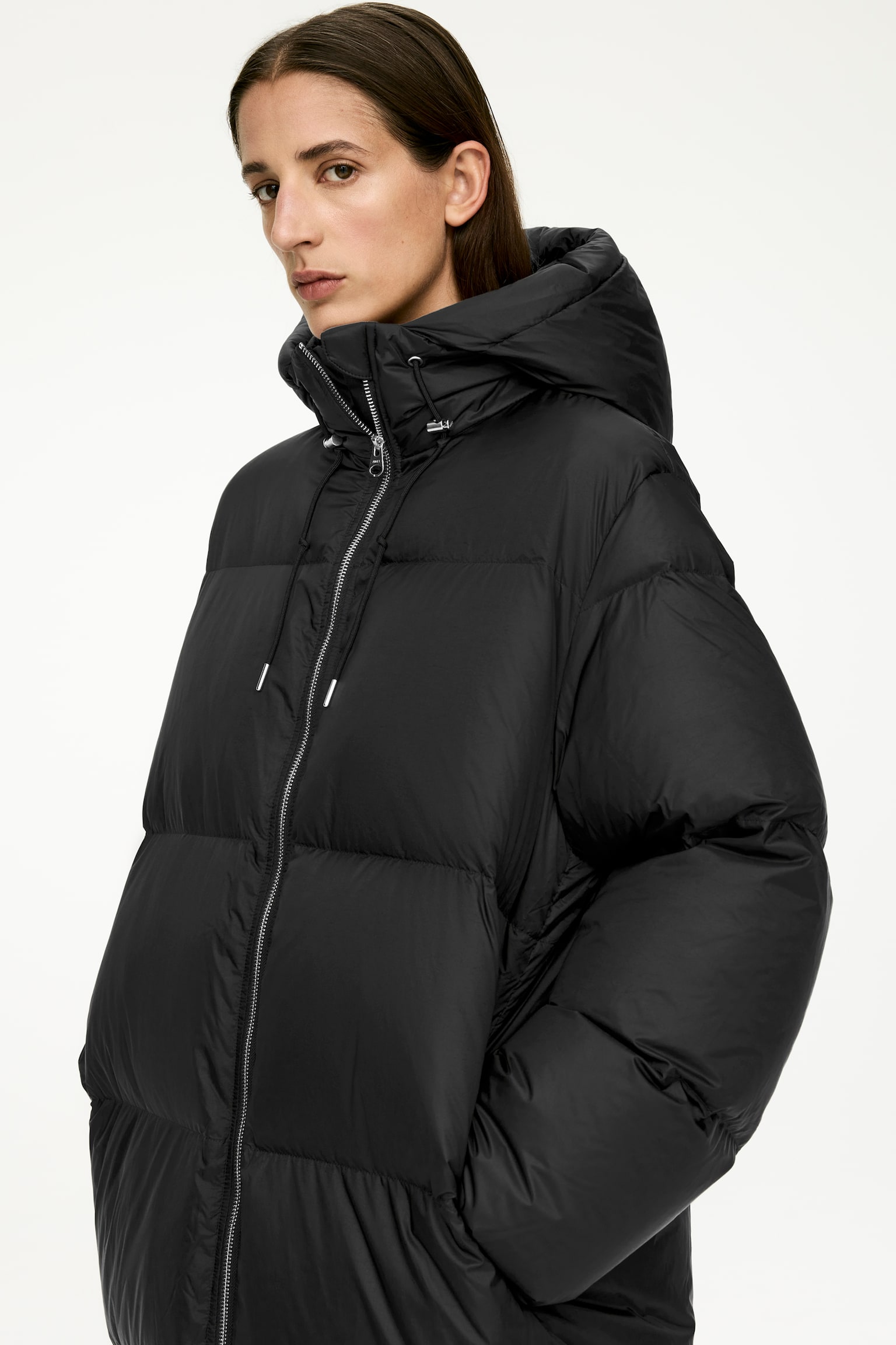 Manteau long Upcycled Down - Noir - 3